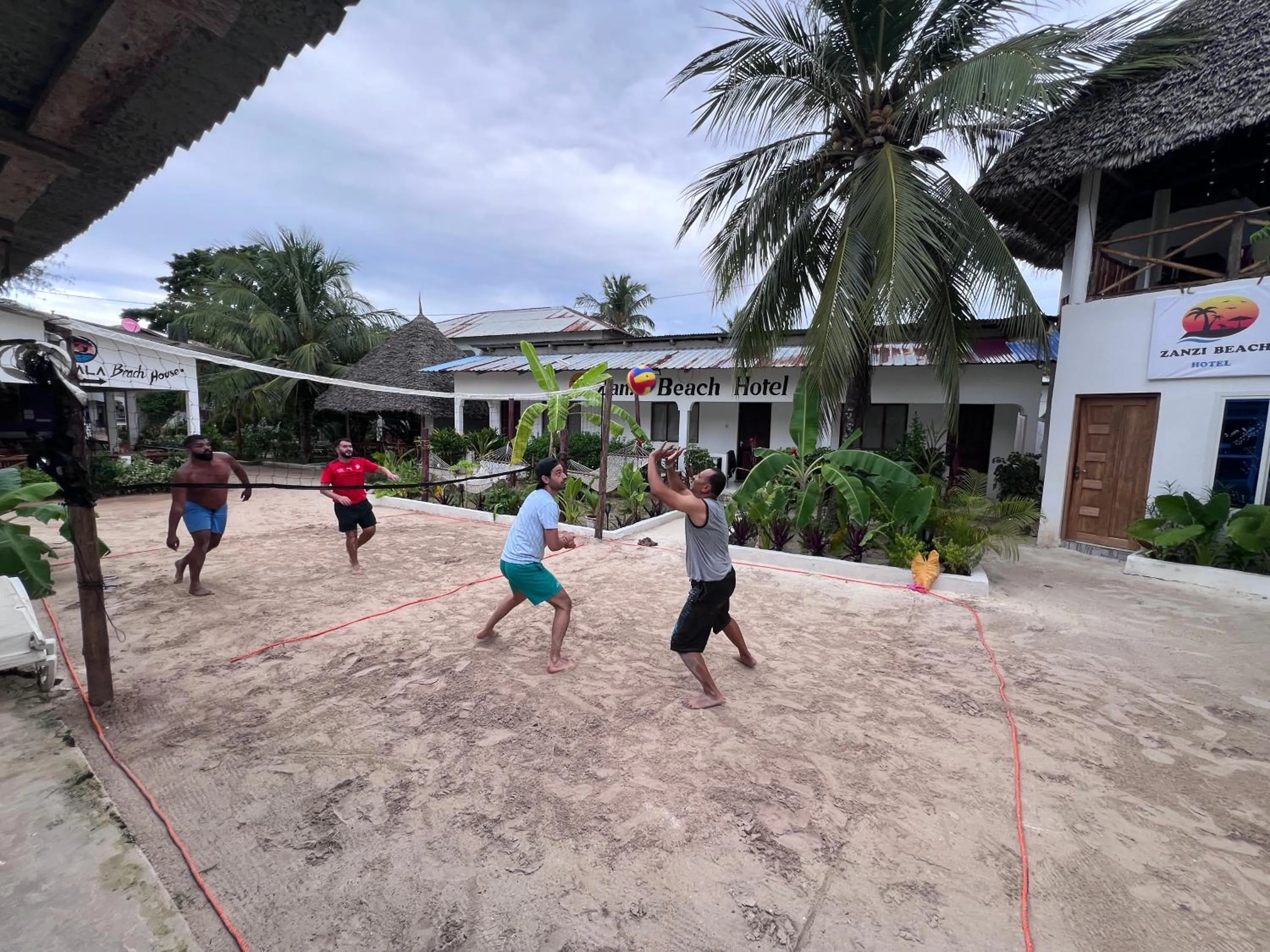 group of guests in Zanzi beach hotel