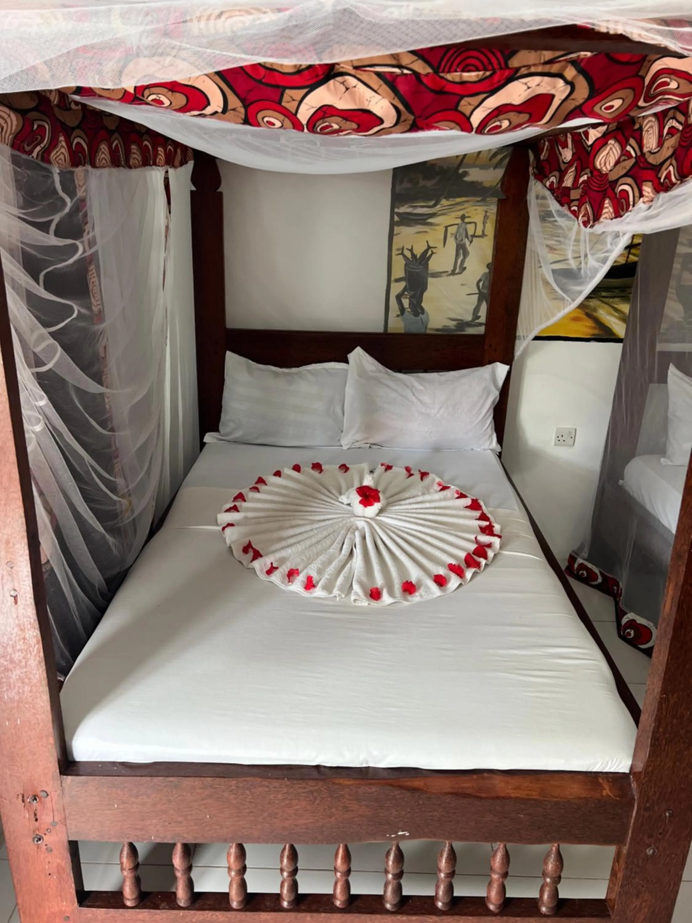 Bed in Zanzi beach hotel