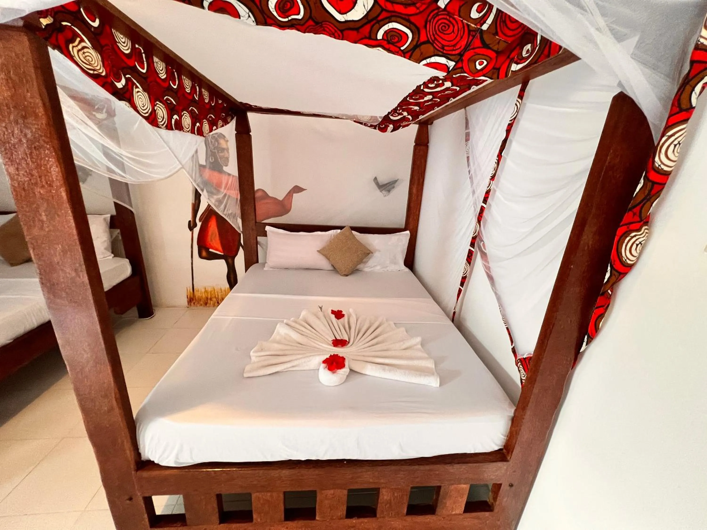 Photo of the whole room, Bed in Zanzi beach hotel