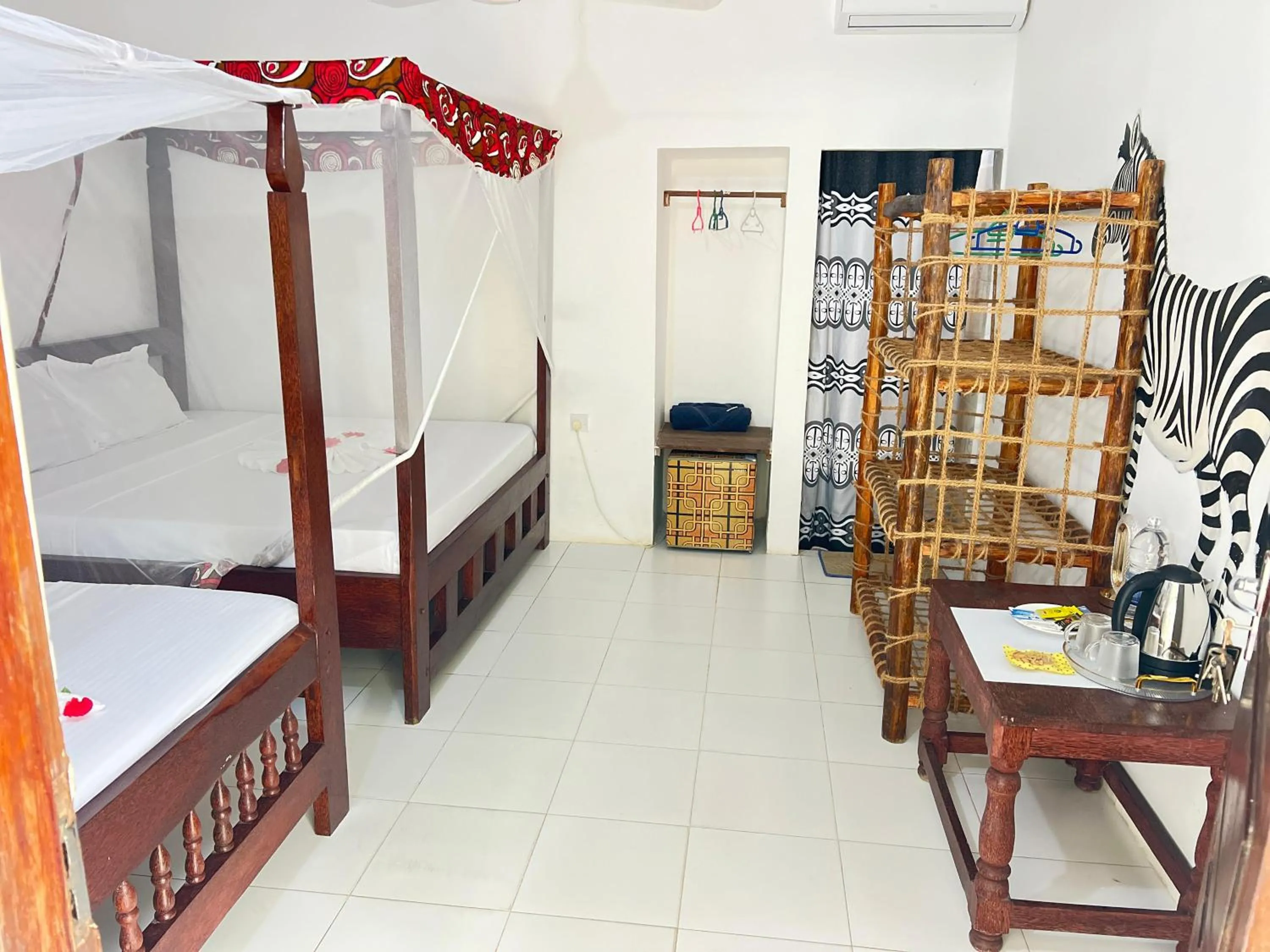 Bed in Zanzi beach hotel