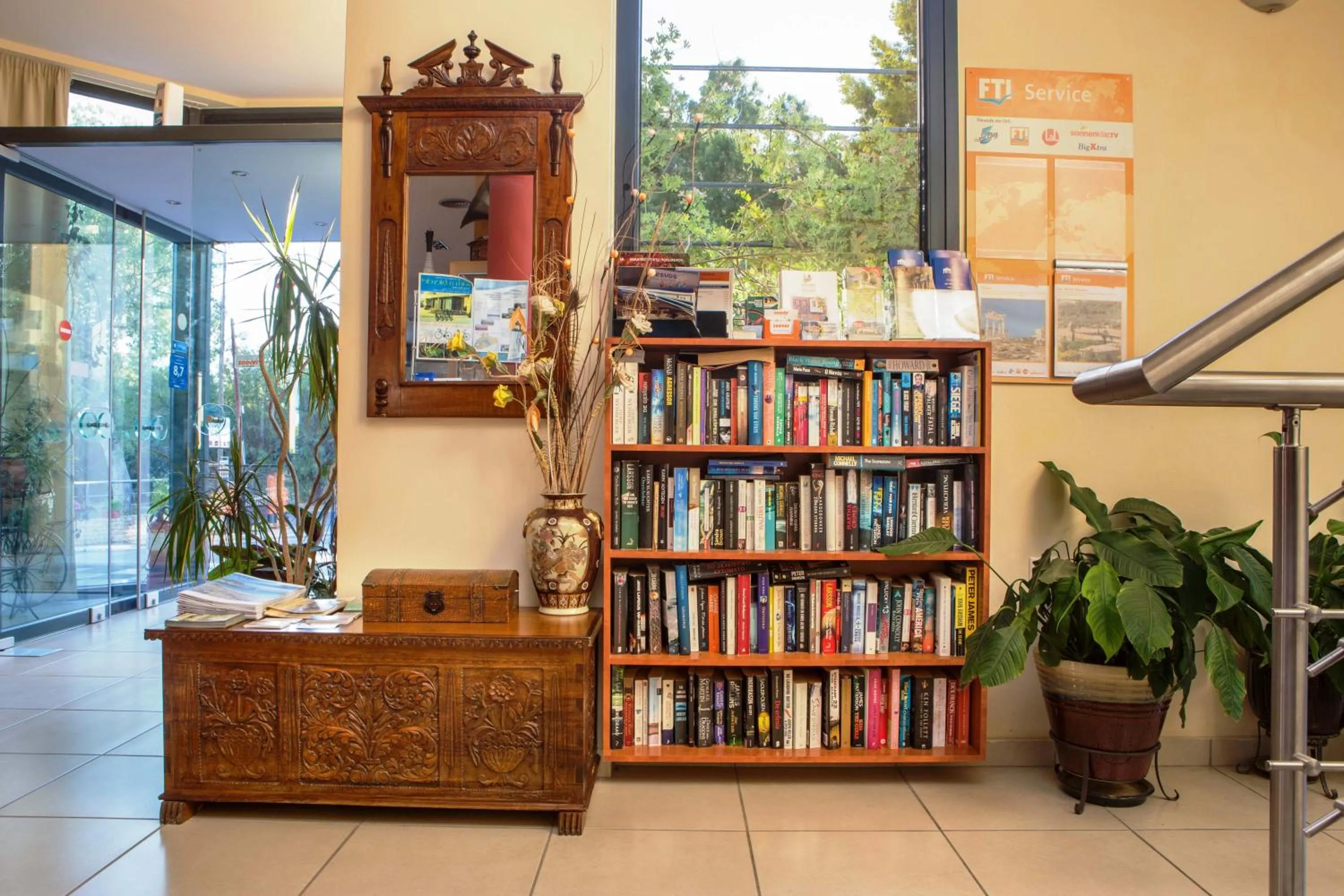 Library in Aeolian Gaea Hotel