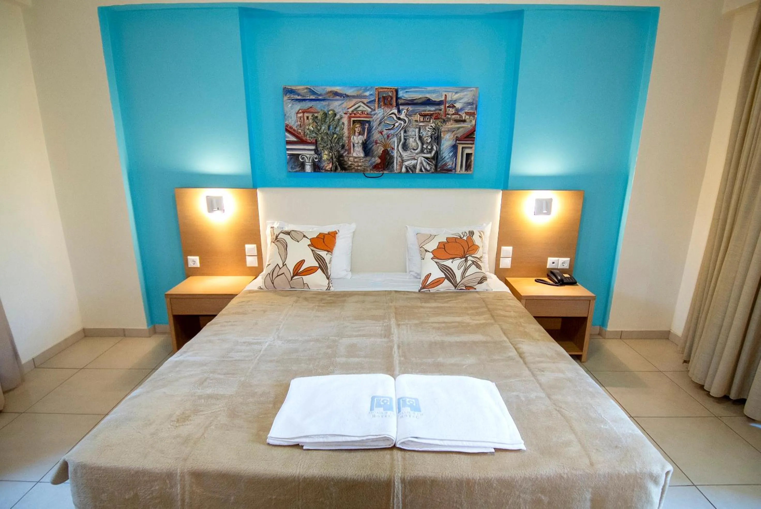 Bed in Aeolian Gaea Hotel