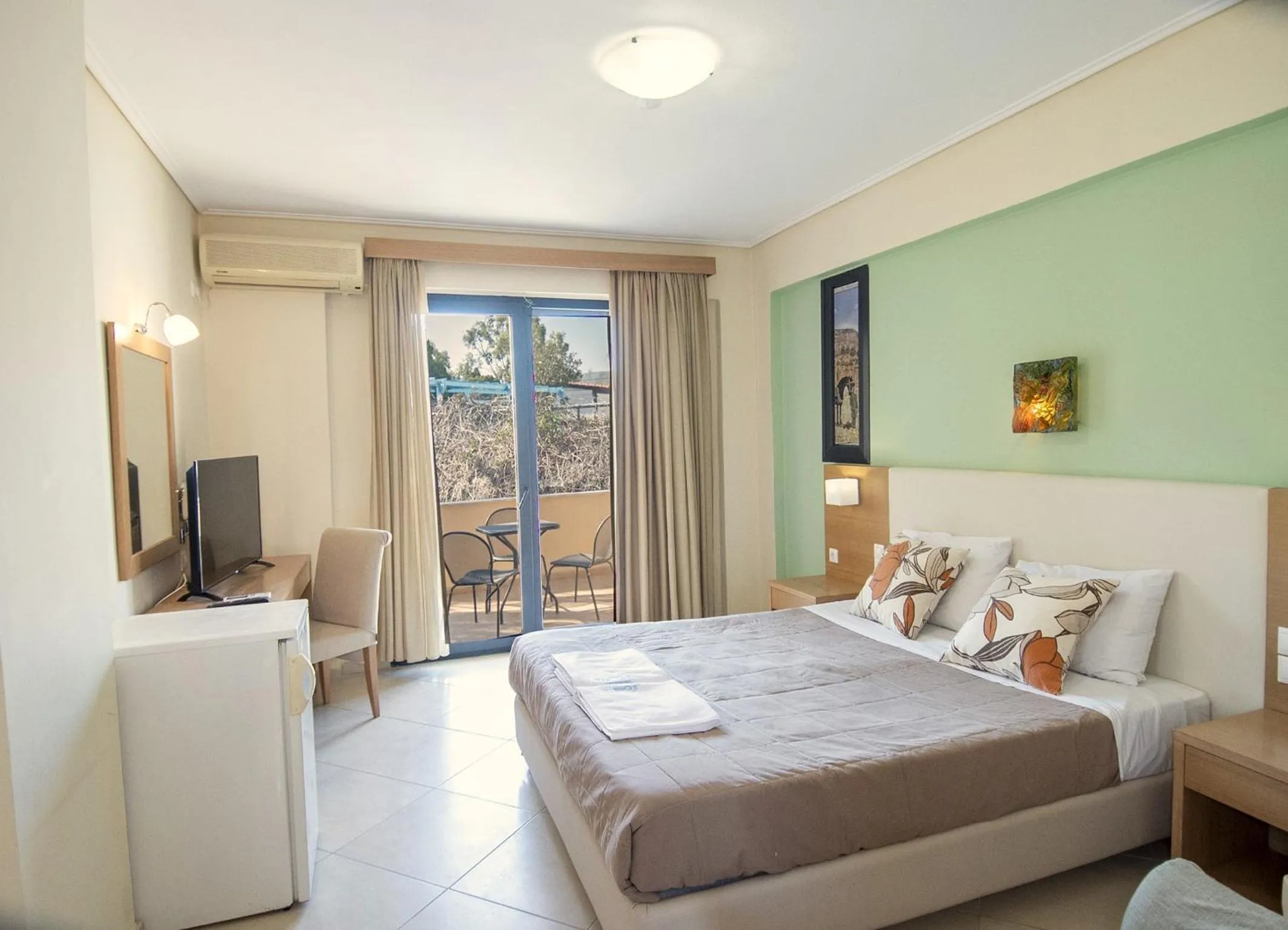 Bed in Aeolian Gaea Hotel