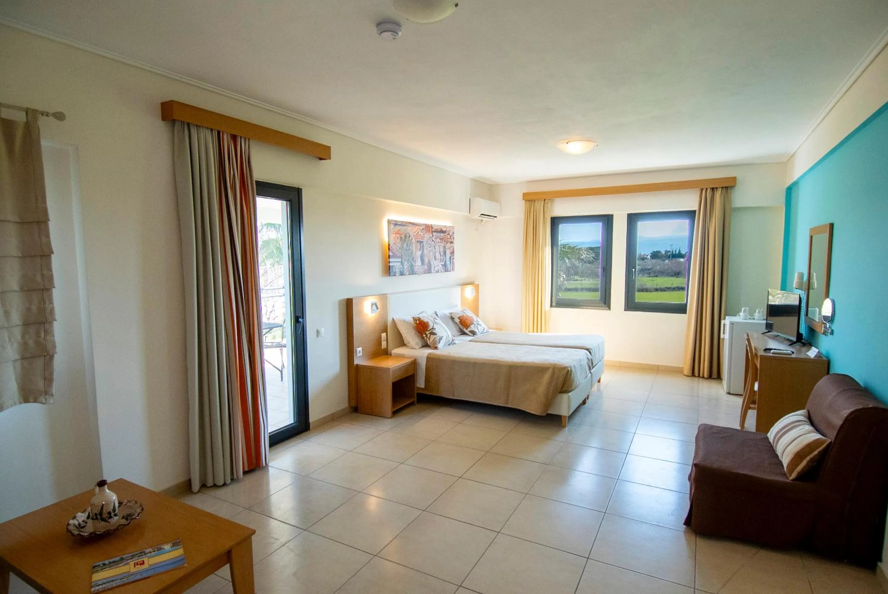 Bed in Aeolian Gaea Hotel