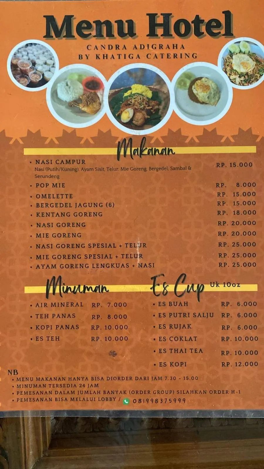 Restaurant/places to eat in Hotel Candra Adigraha