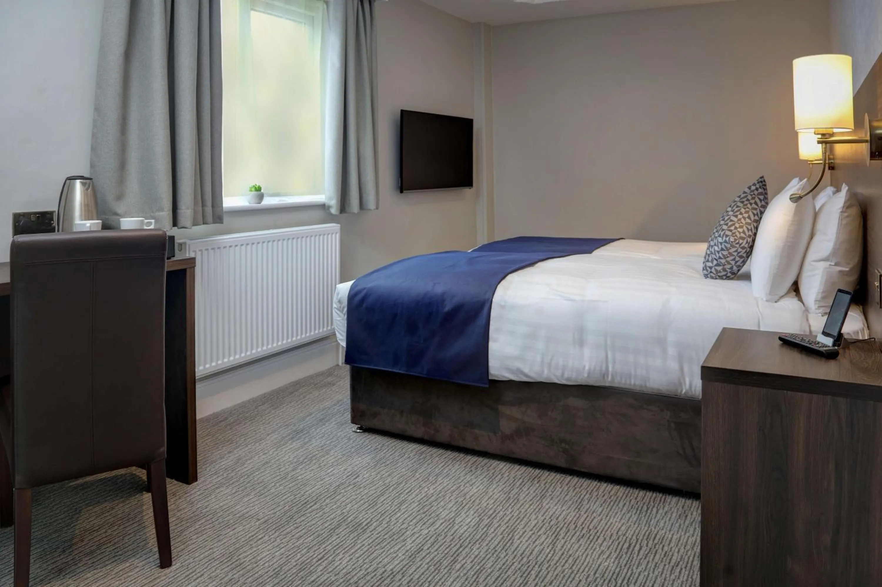 Bedroom, Bed in Trafford Hall Hotel Manchester, Trademark Collection by Wyndham