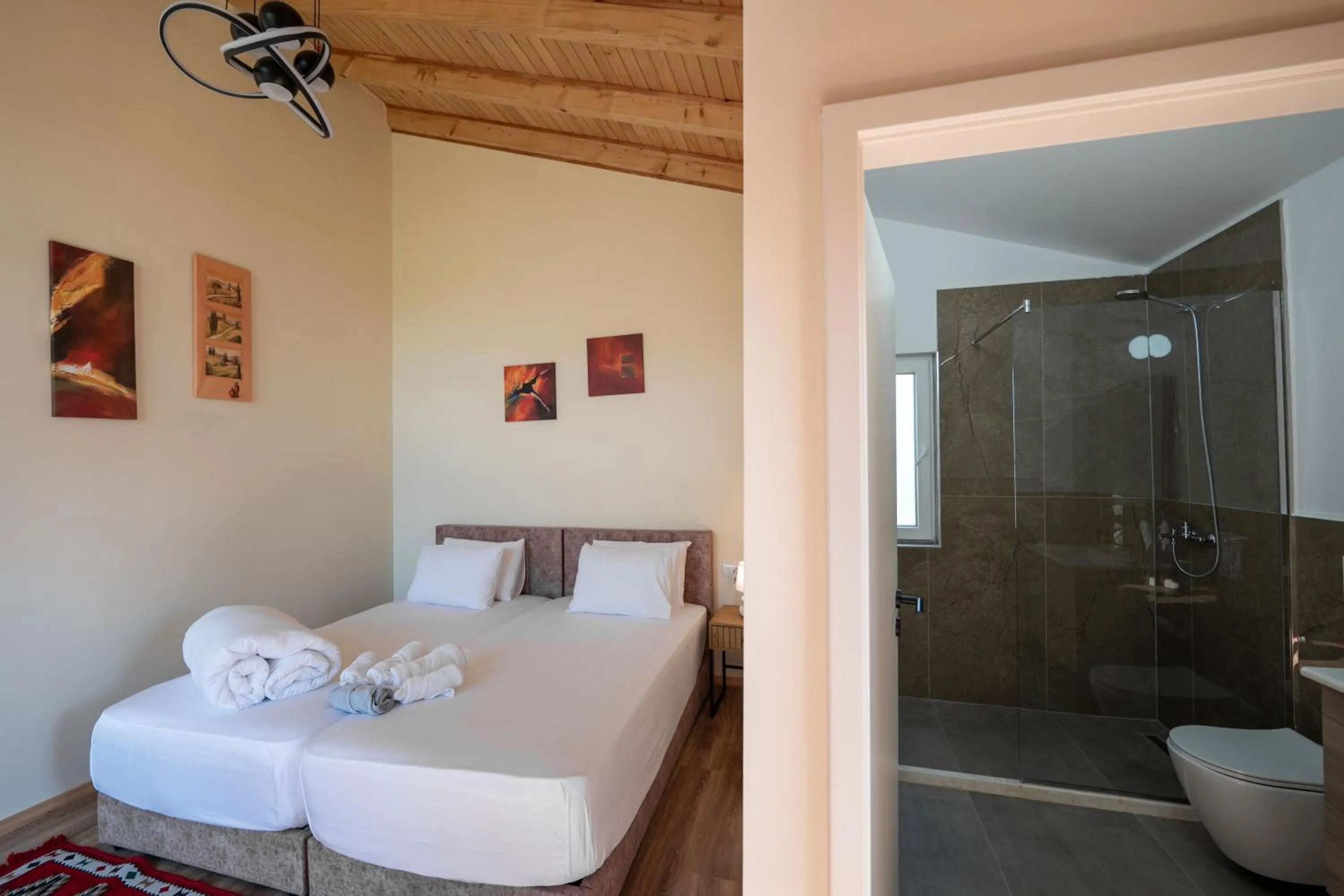 Bed in Mesopotam Agrotourism Resort