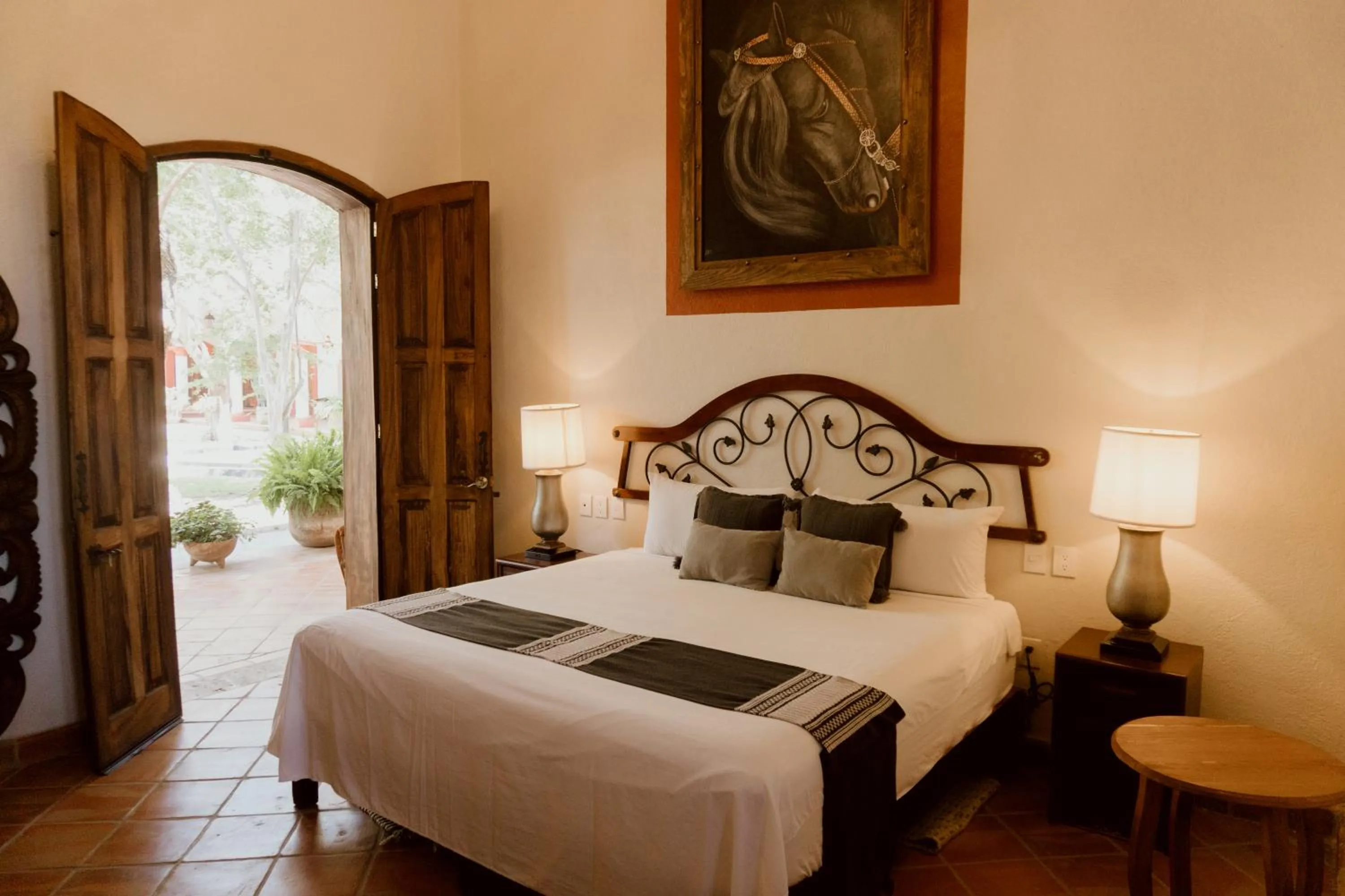 Bed in Hacienda San Nicolas de las Fuentes