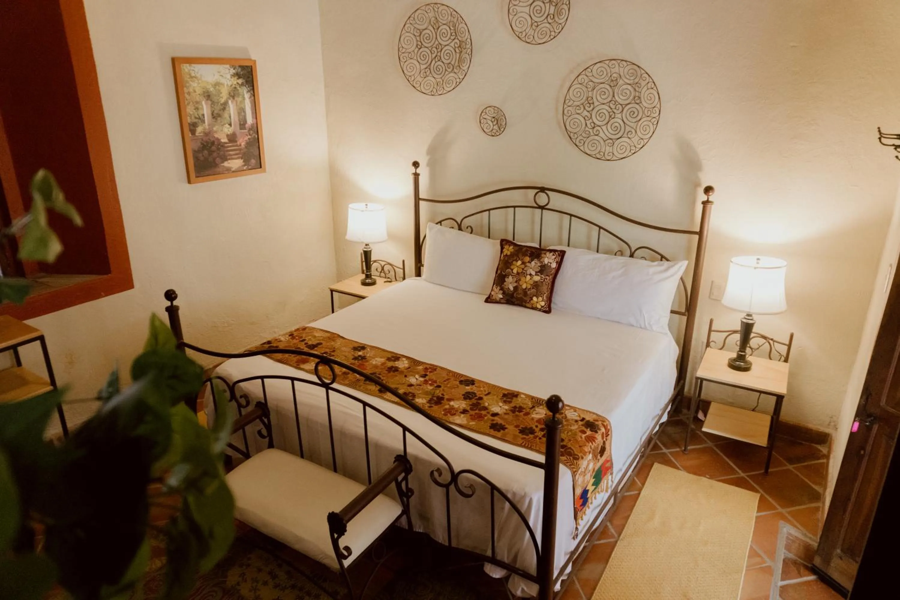 Bed in Hacienda San Nicolas de las Fuentes
