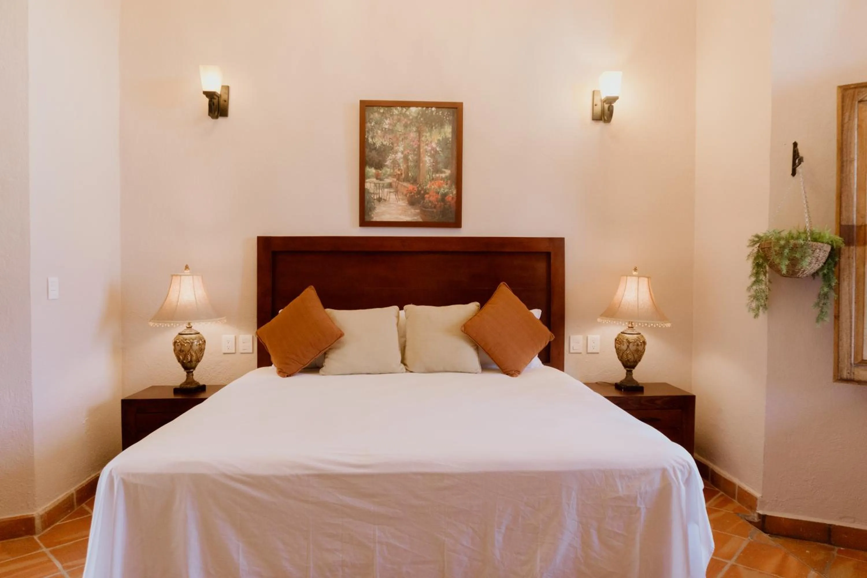 Bed in Hacienda San Nicolas de las Fuentes