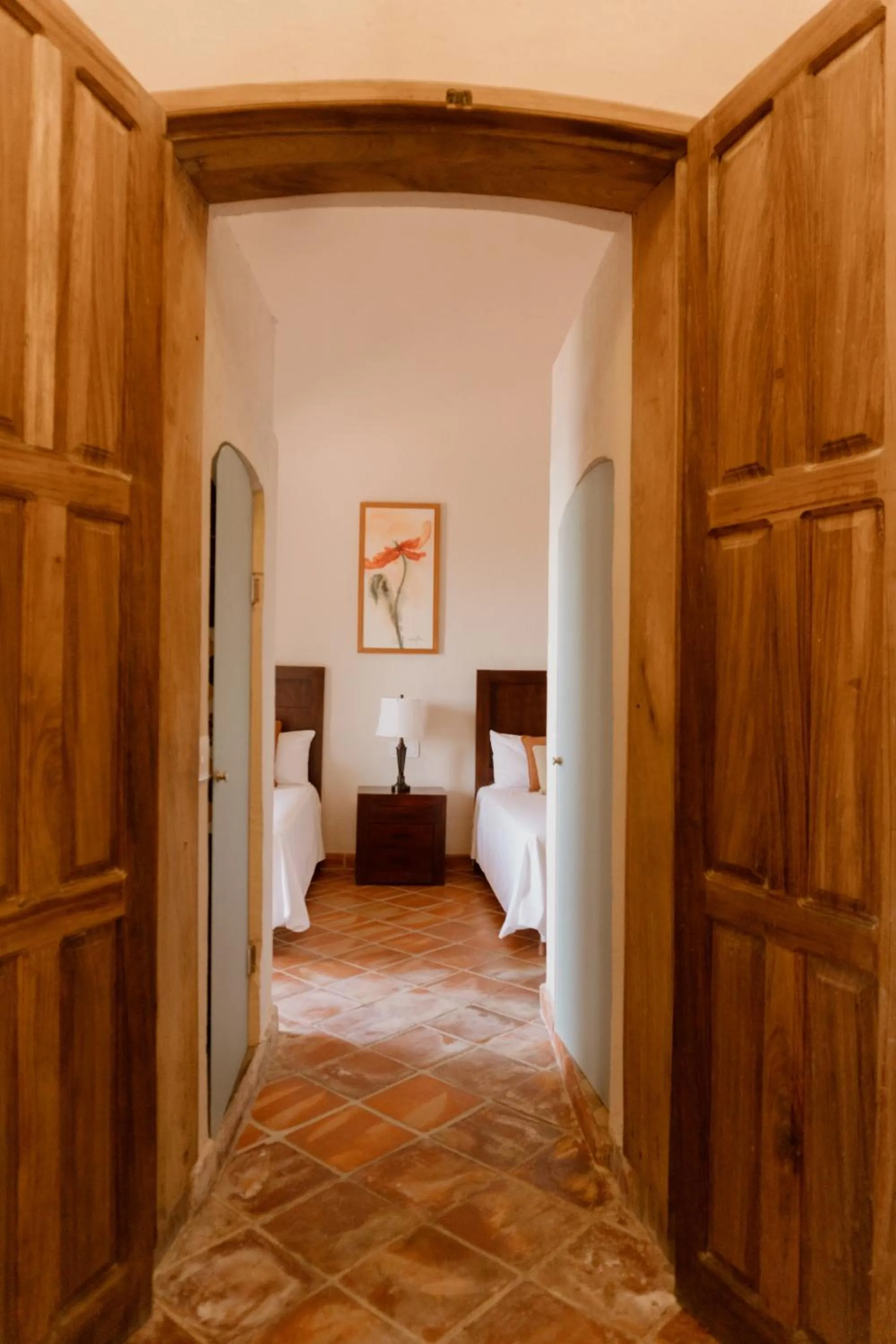 Bed in Hacienda San Nicolas de las Fuentes