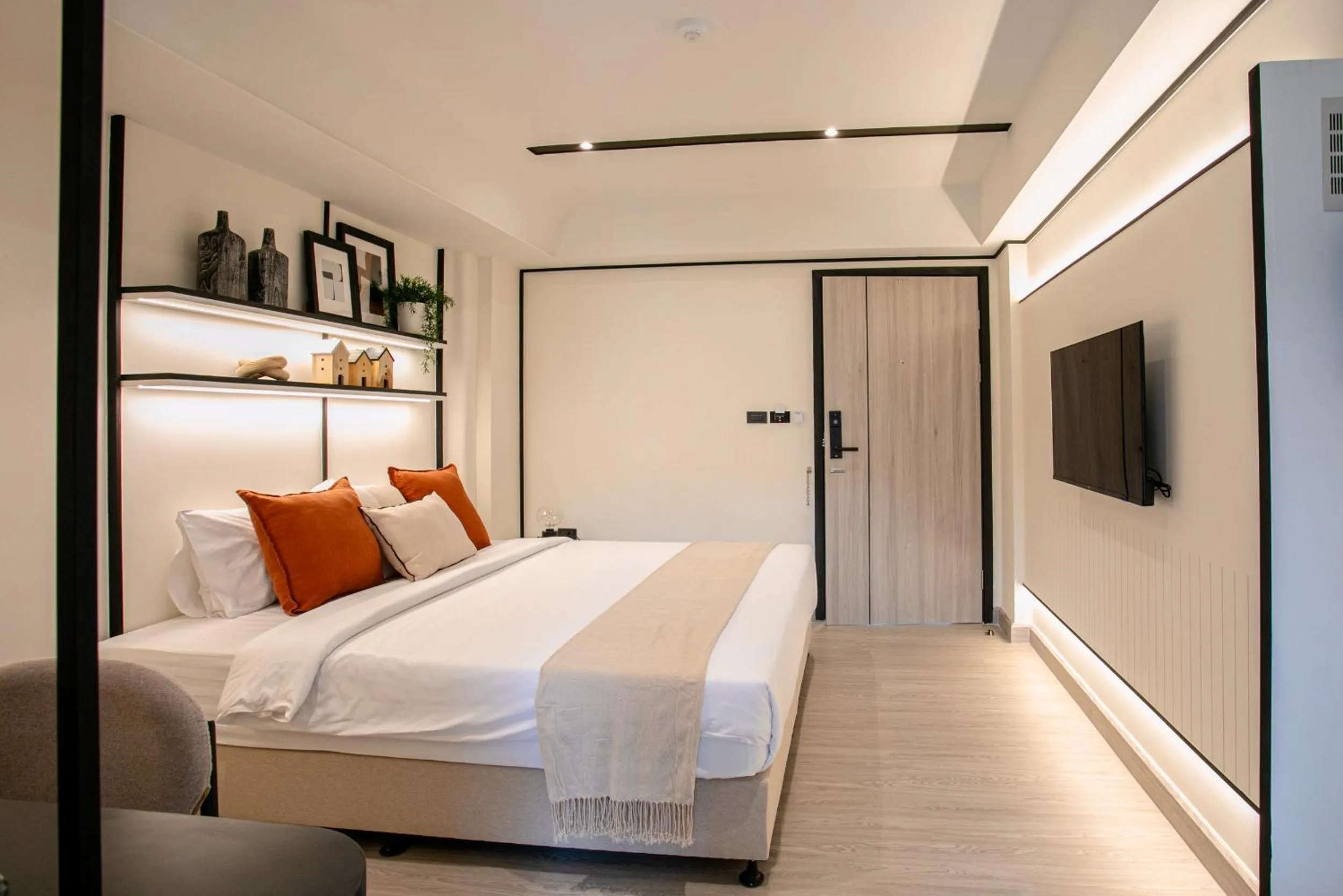 Bed in Pillow B Hotel