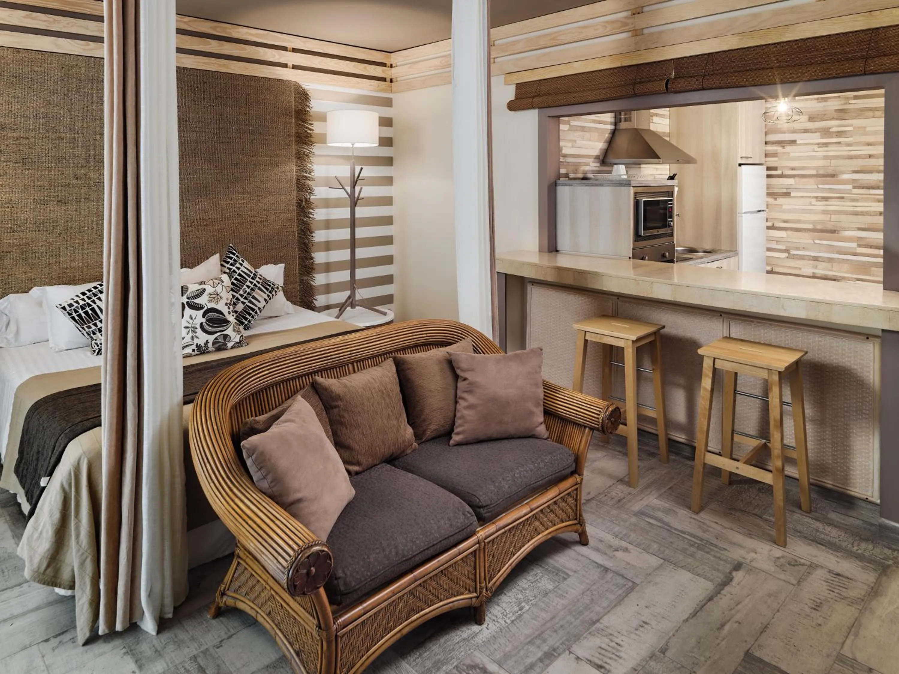 Bed in Green Garden Eco Resort & Villas