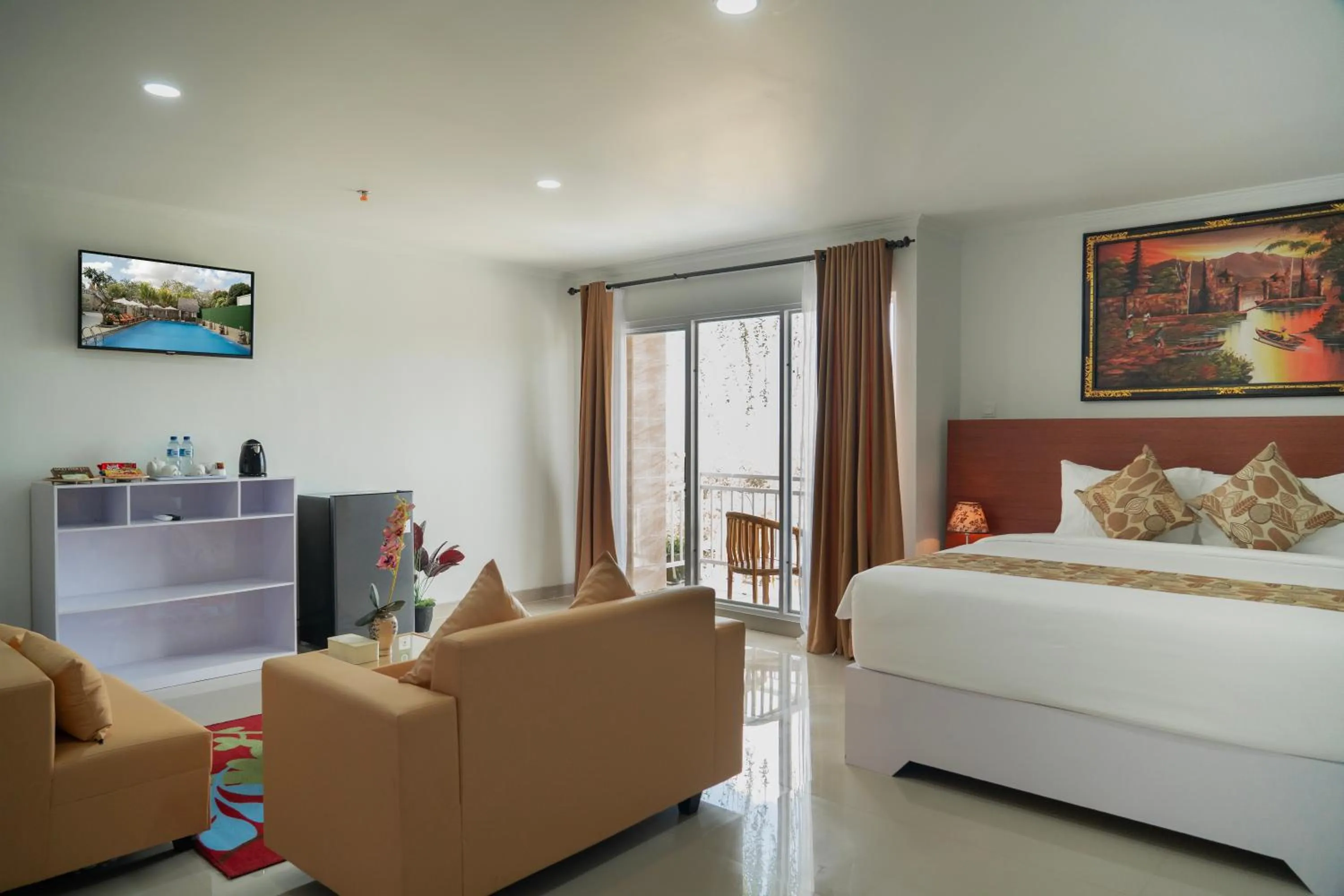 Bedroom, Bed in The Pandan Sari Hotel