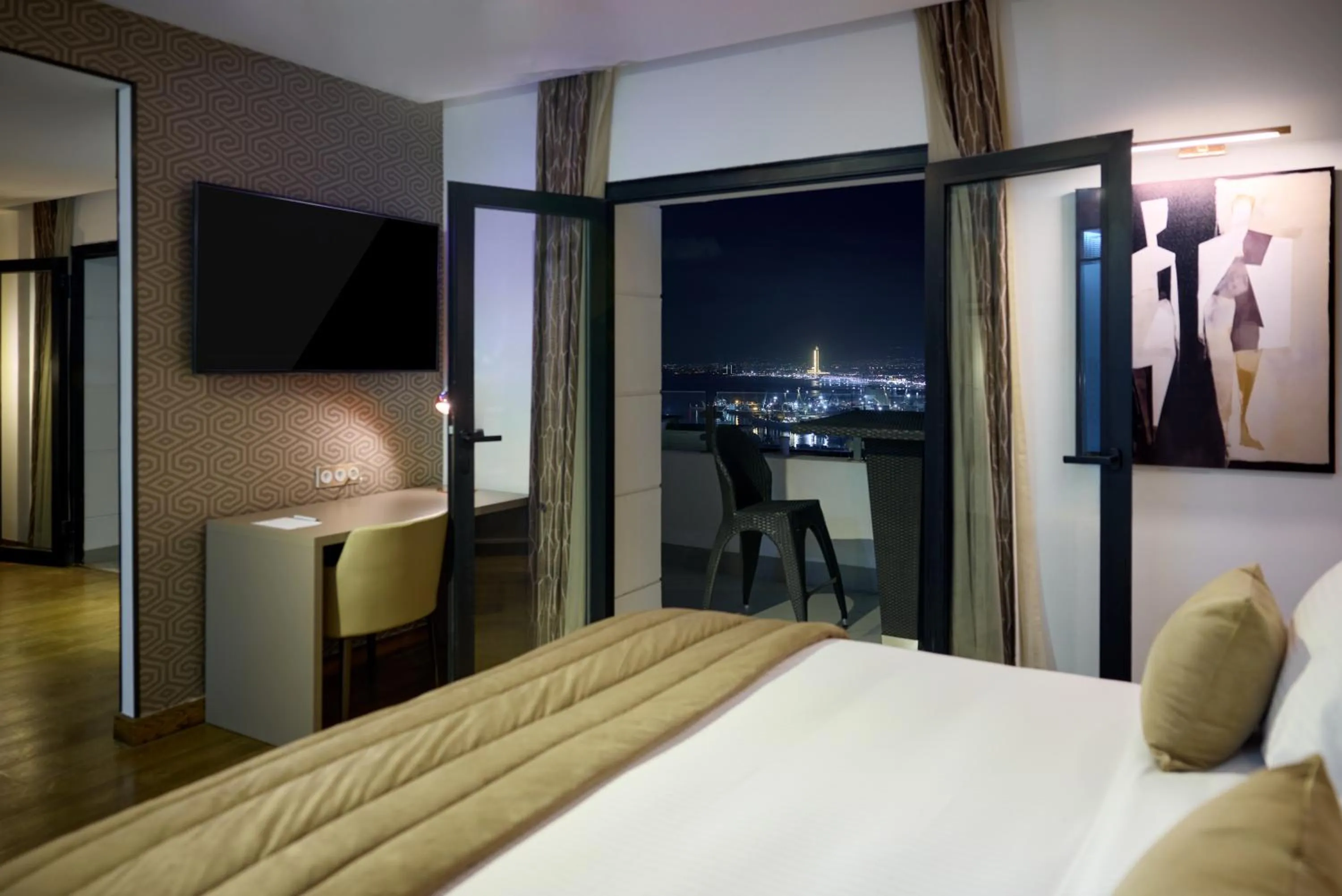 View (from property/room), Bed in Hôtel RALF