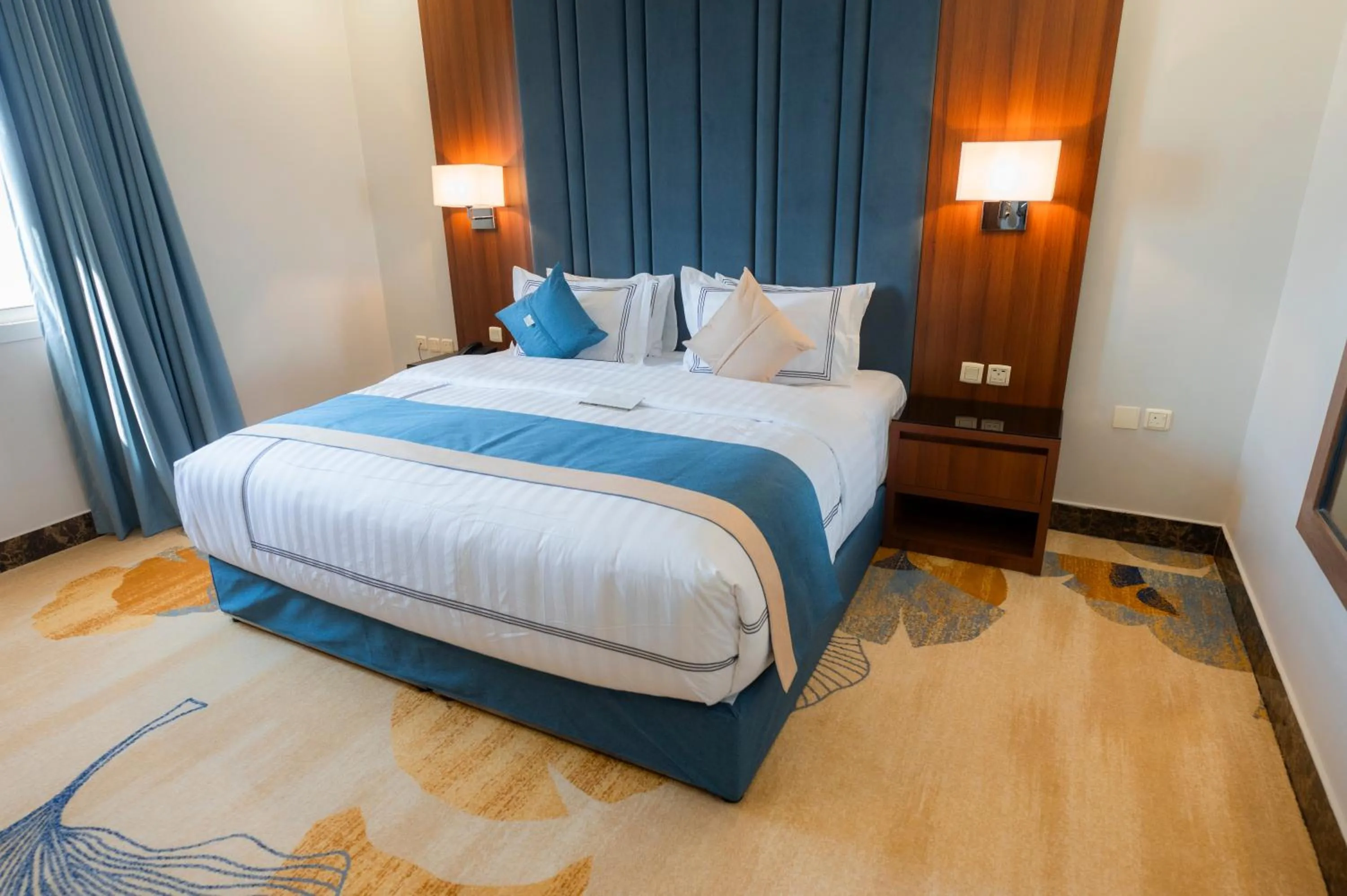 Bed in Yas Hotel Apartments