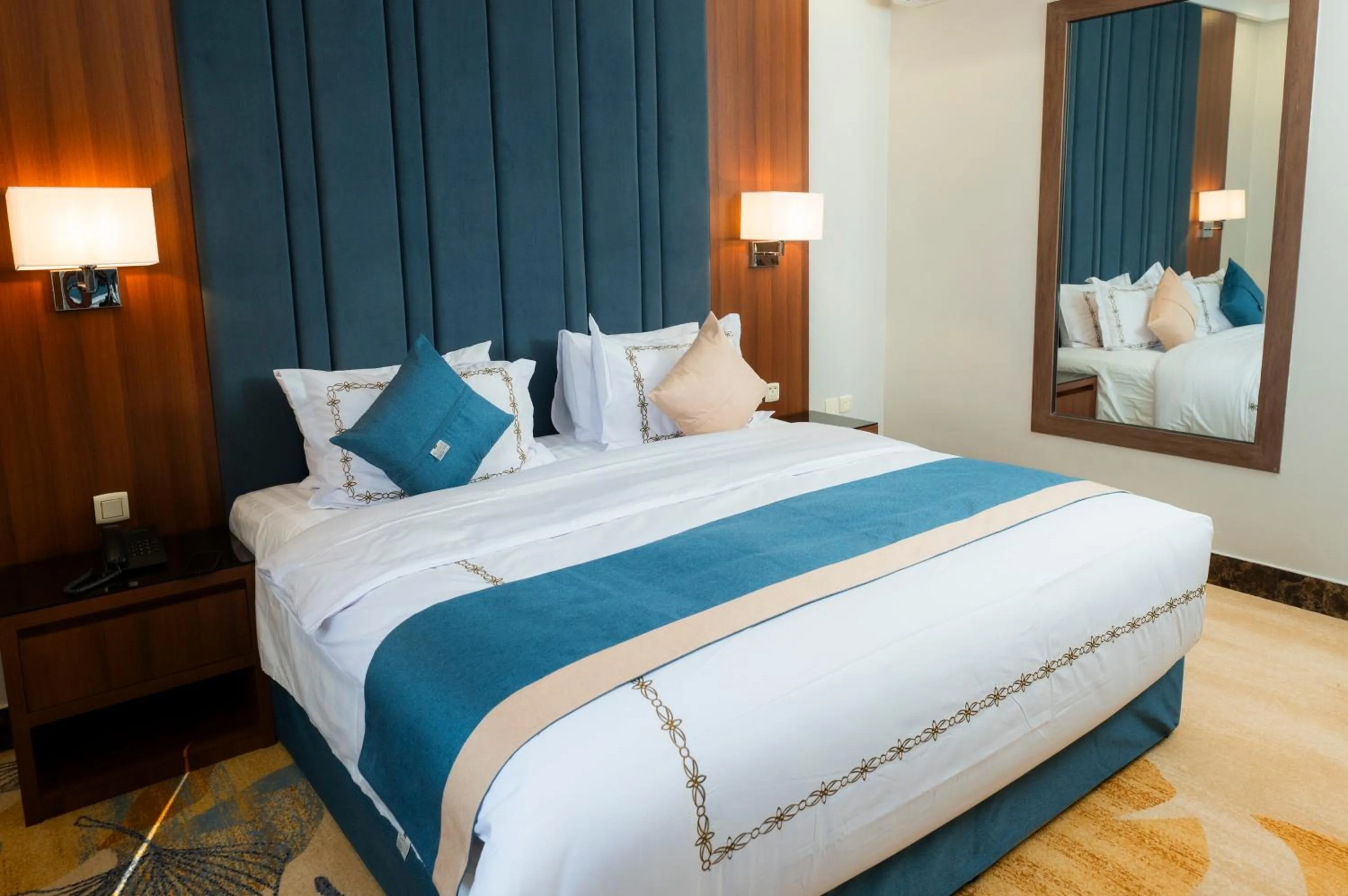 Bed in Yas Hotel Apartments