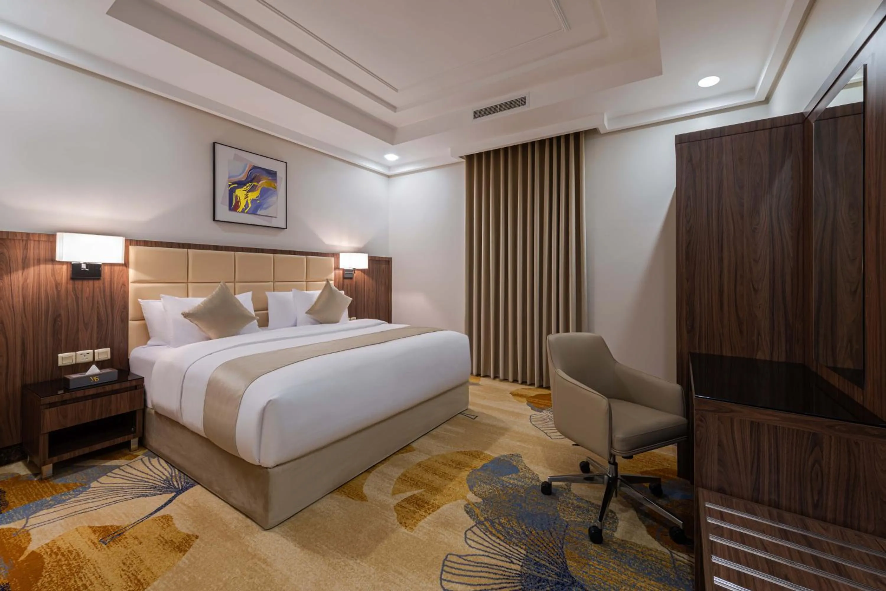 Bed in Yas Hotel Apartments