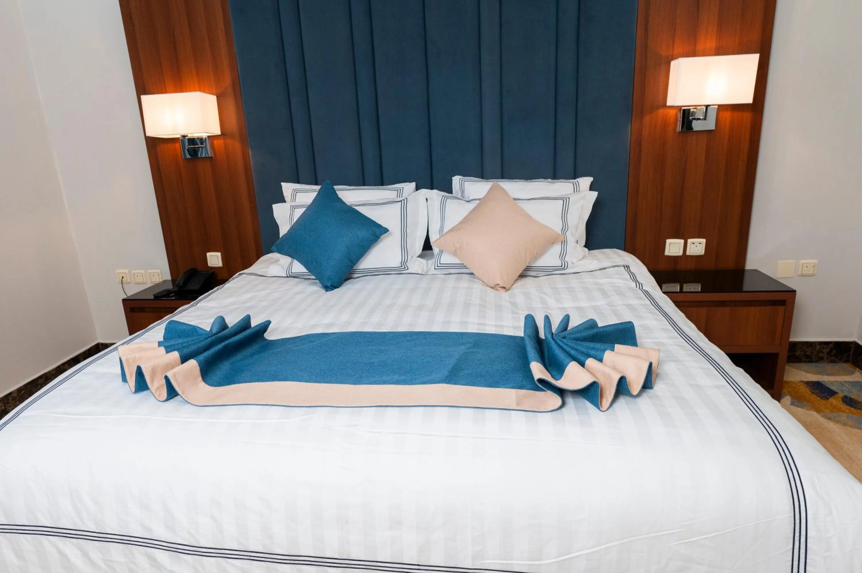 Bed in Yas Hotel Apartments
