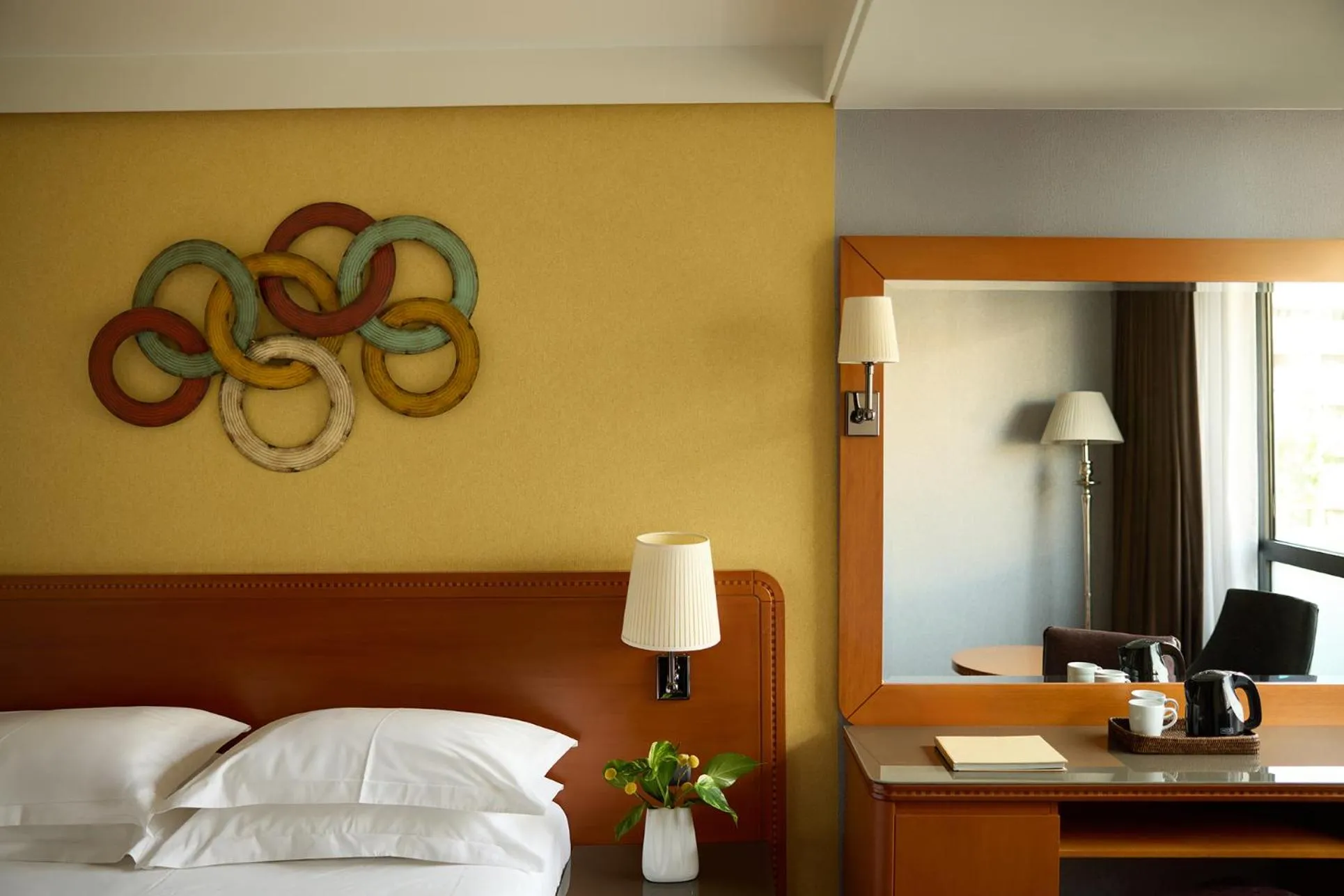 Decorative detail, Bed in President Hotel Athens