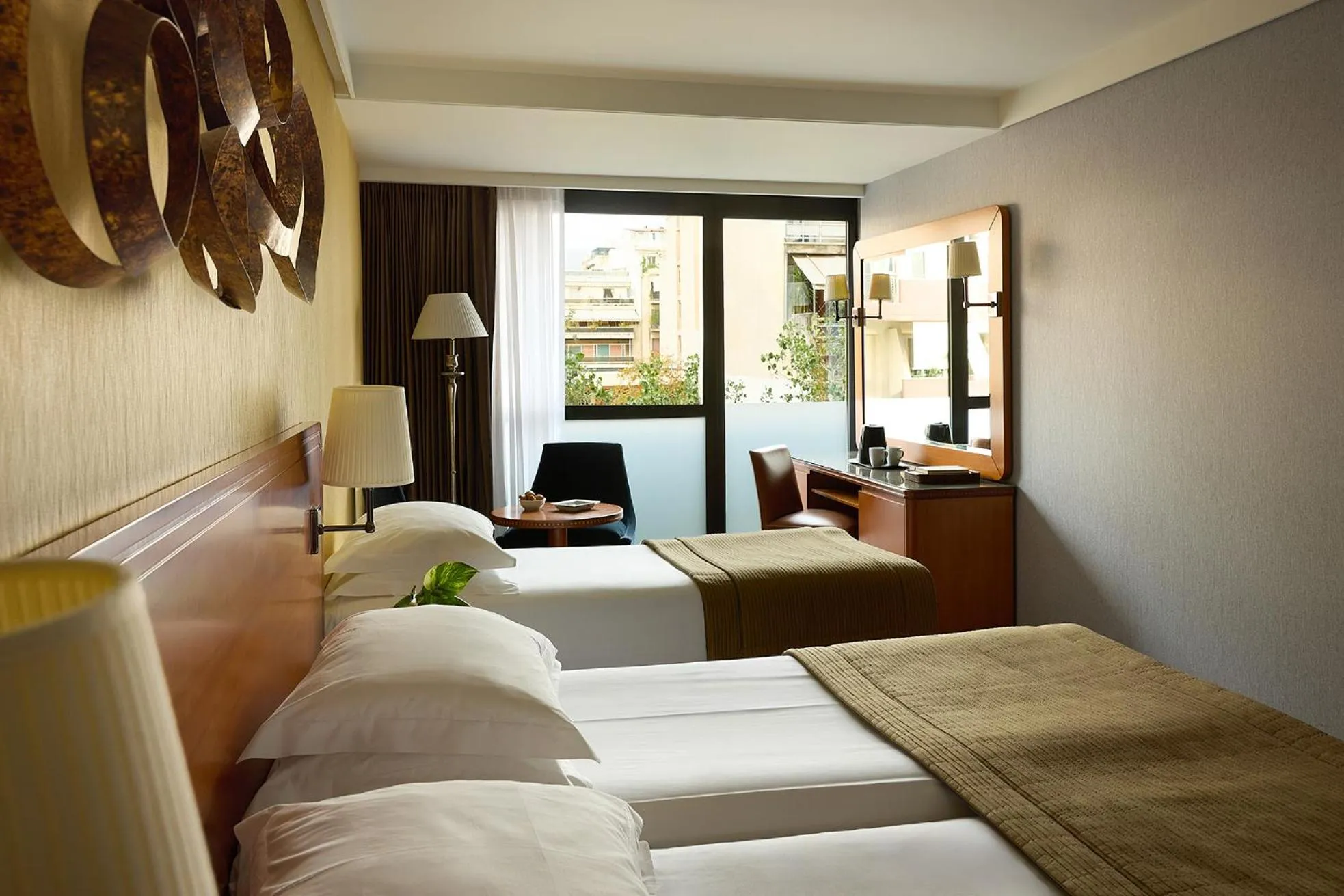 View (from property/room), Bed in President Hotel Athens