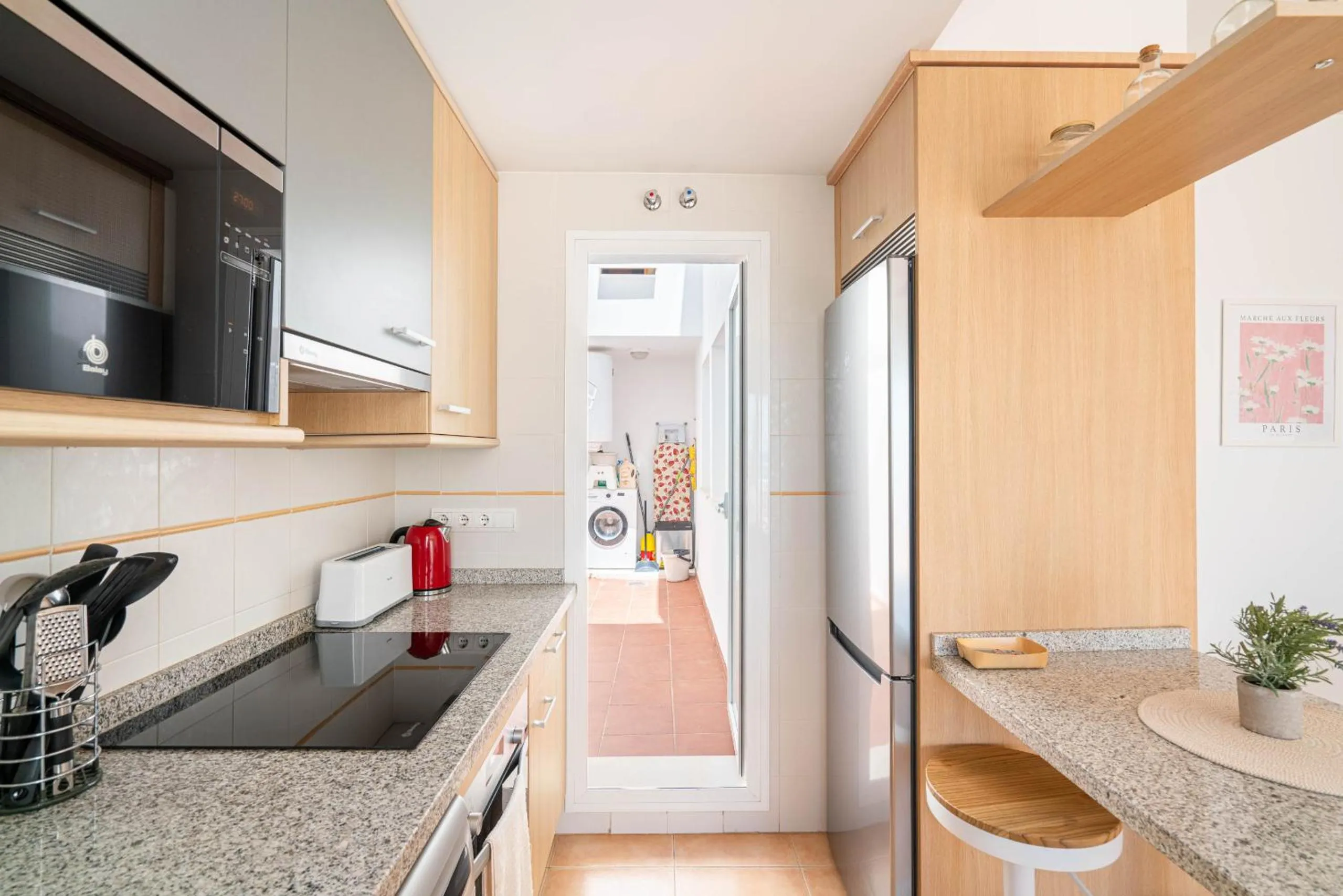 Kitchen or kitchenette in AlmeriaSuite Mojacar Breeze Apartments