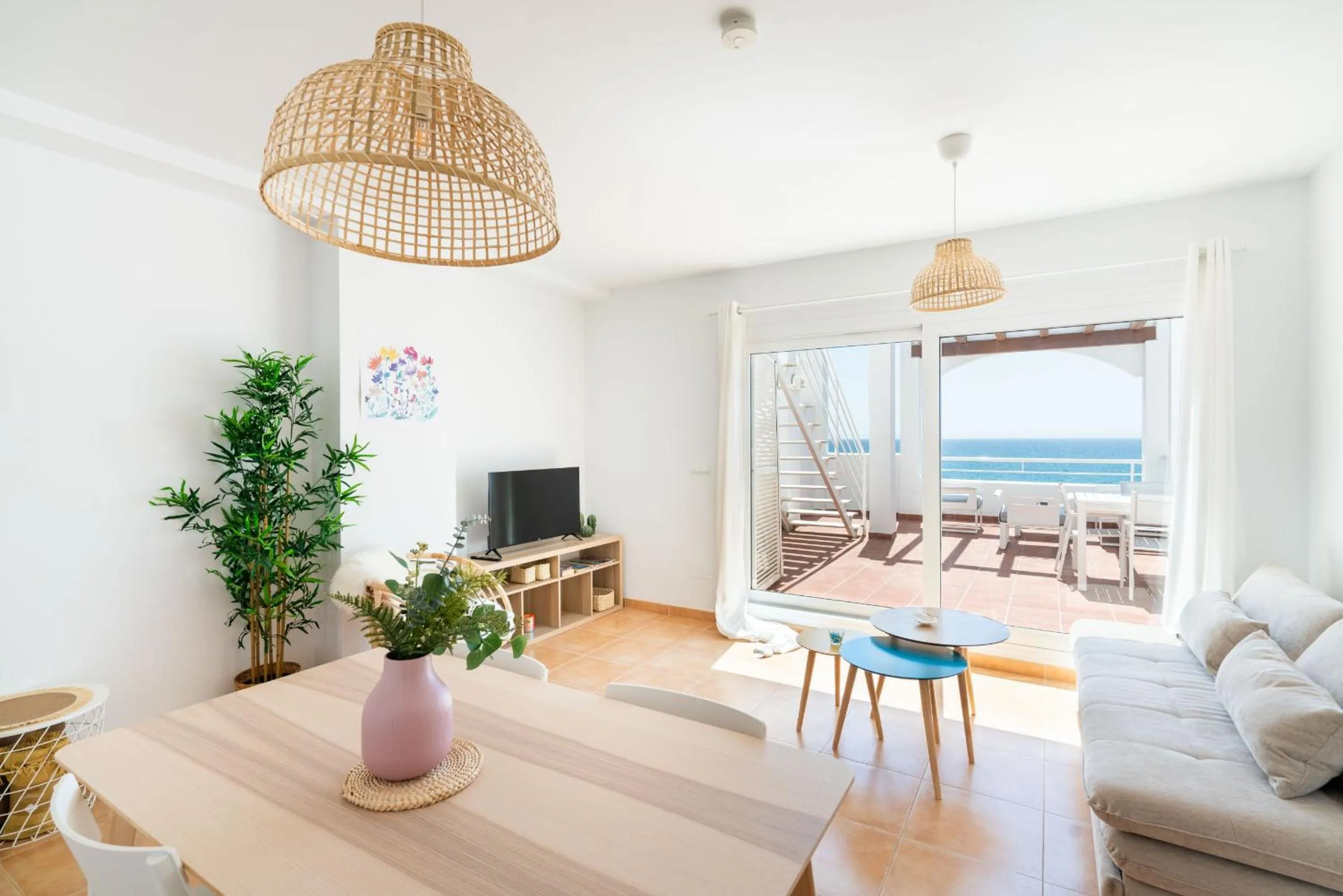 Living room in AlmeriaSuite Mojacar Breeze Apartments