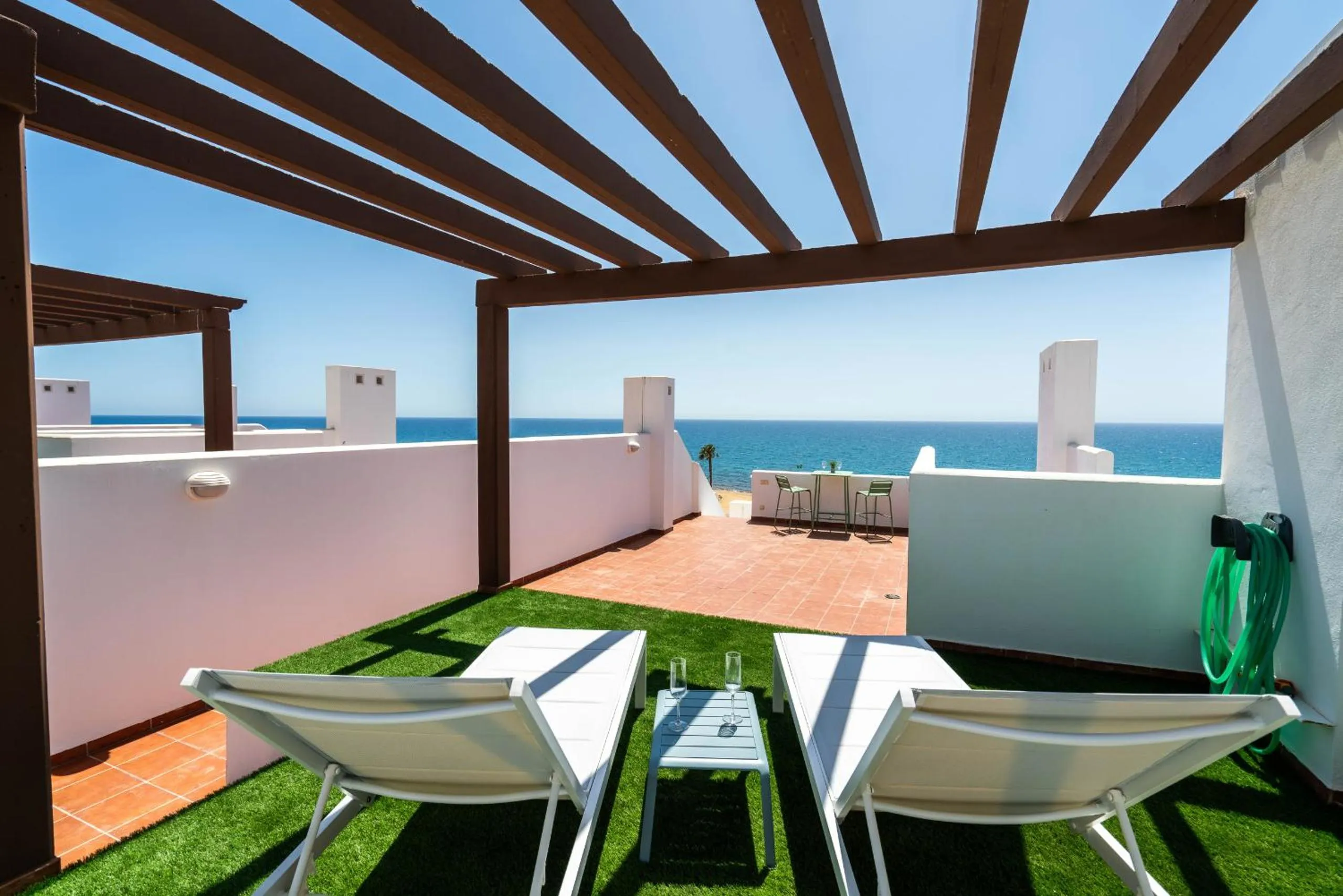 Balcony/Terrace in AlmeriaSuite Mojacar Breeze Apartments