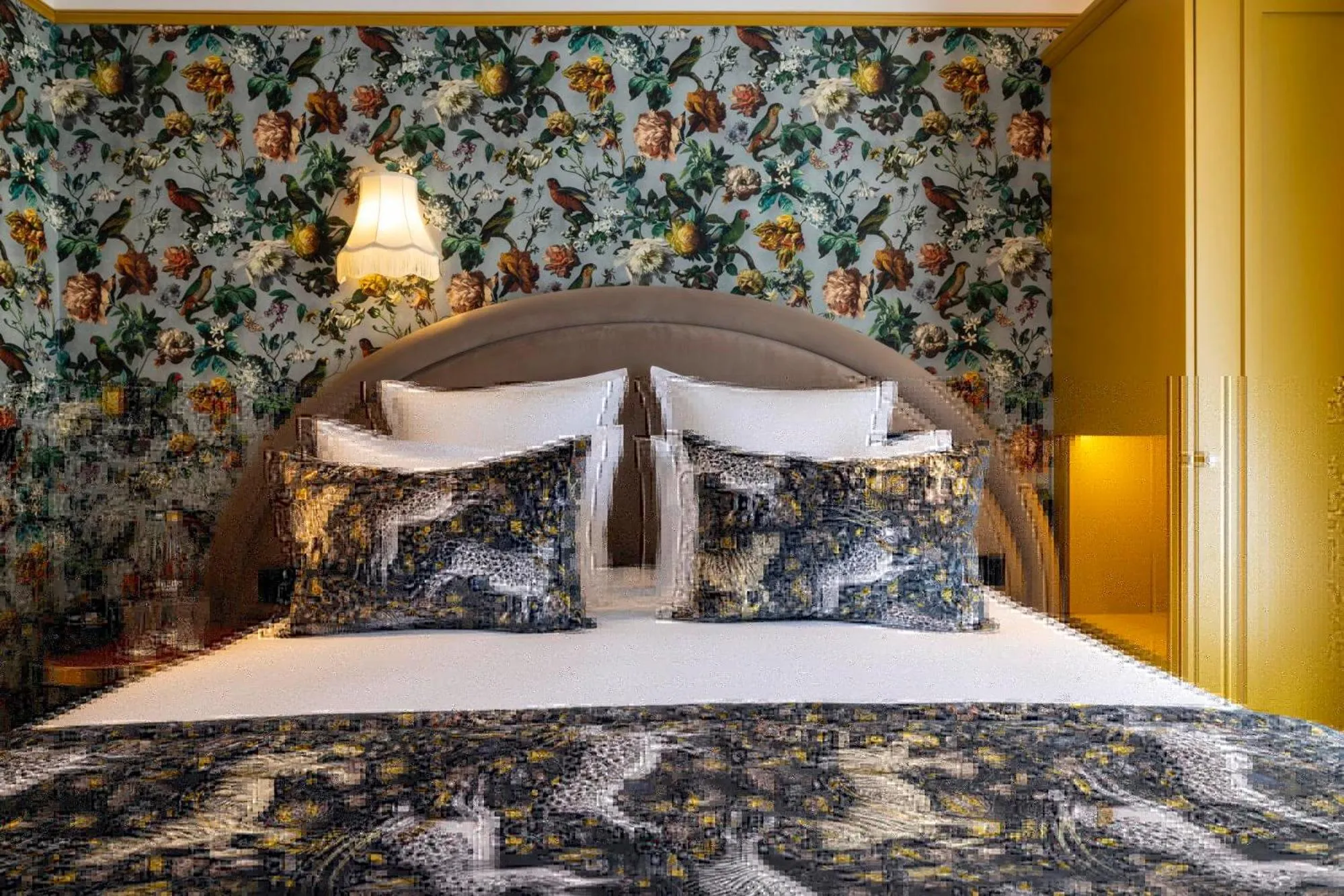 Bed in Hôtel Ginette à la Folie & Spa