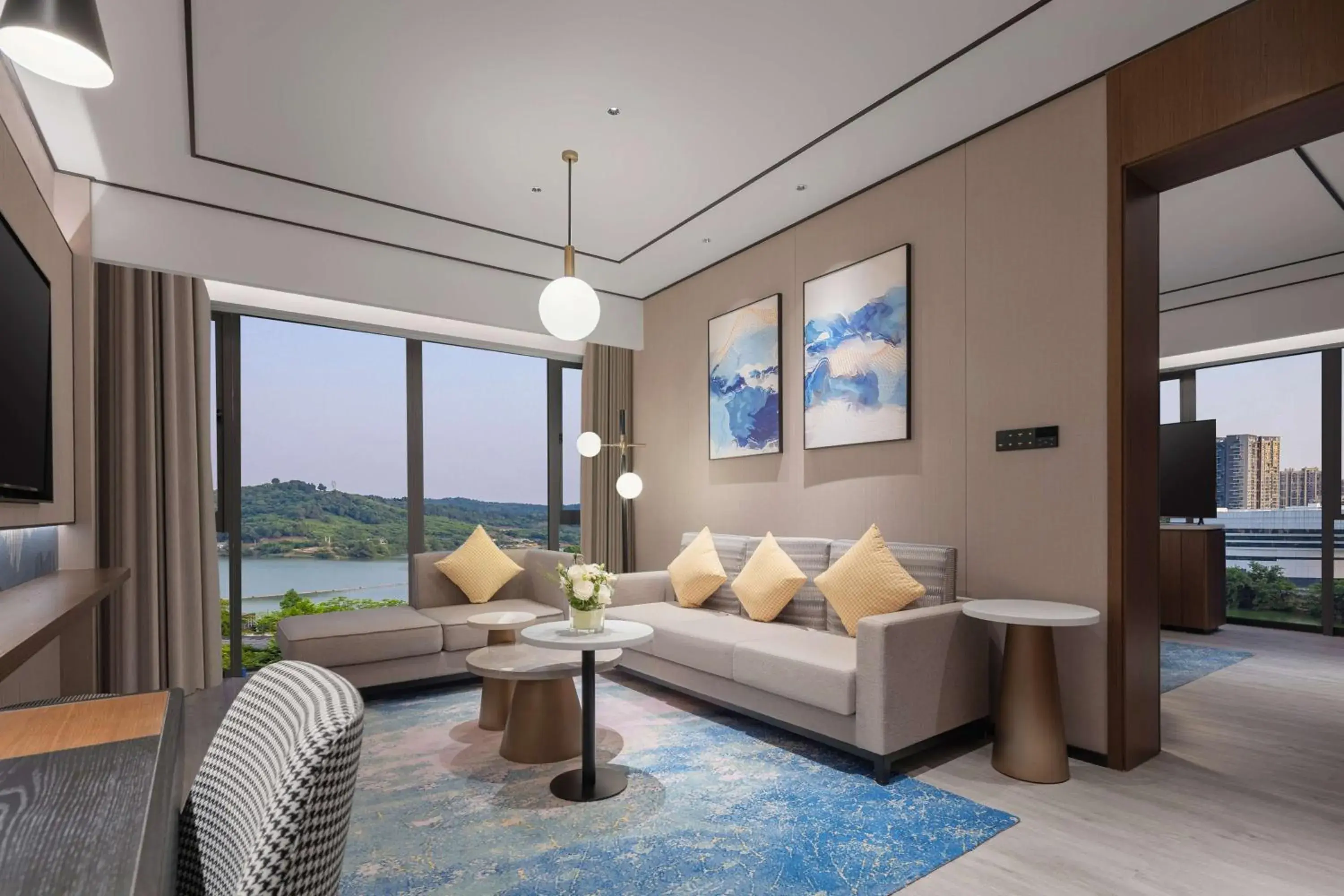 Living room in Hilton Garden Inn Yichang Yiling Living room in Hilton Garden Inn Yichang Yiling