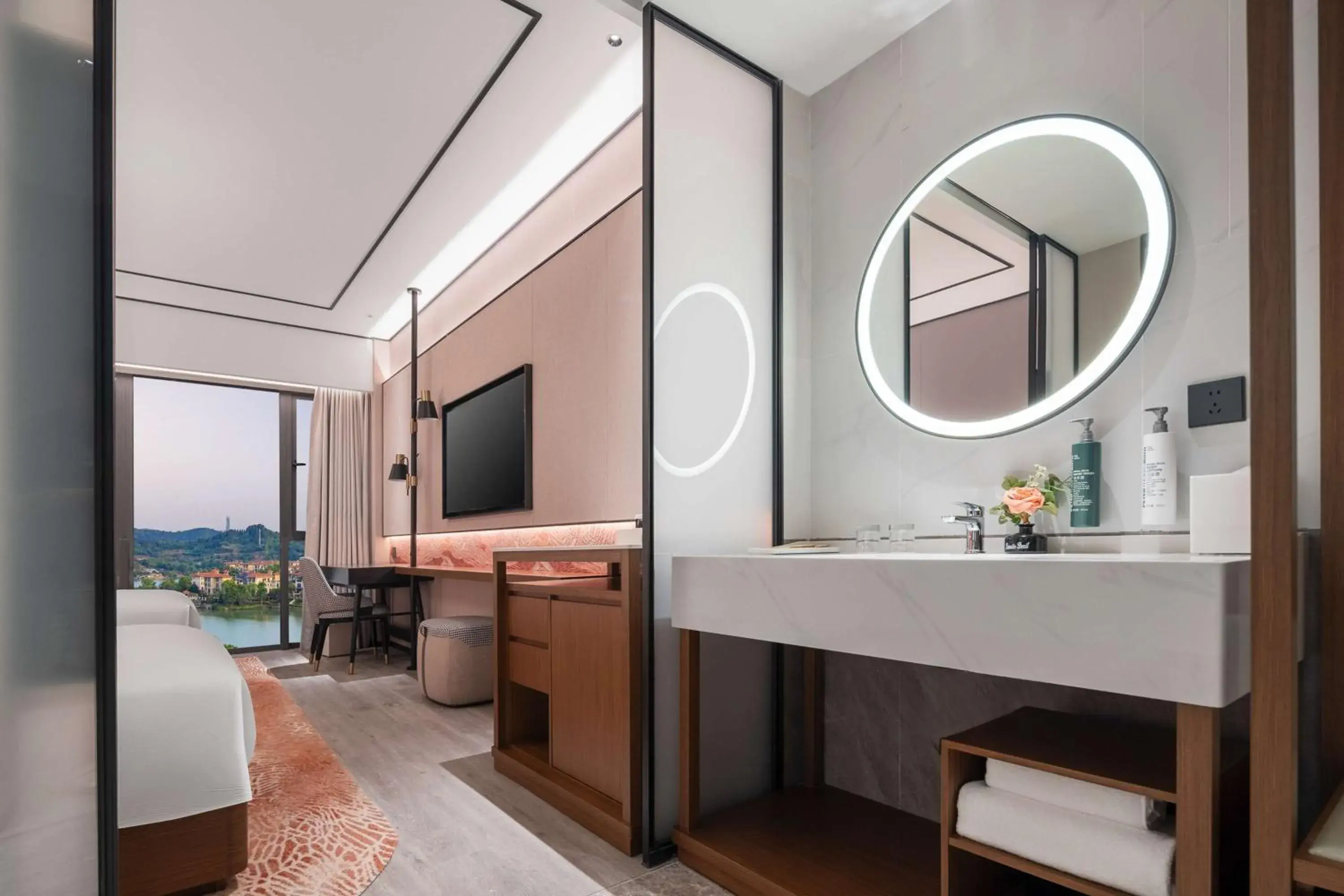Bathroom in Hilton Garden Inn Yichang Yiling Bathroom in Hilton Garden Inn Yichang Yiling