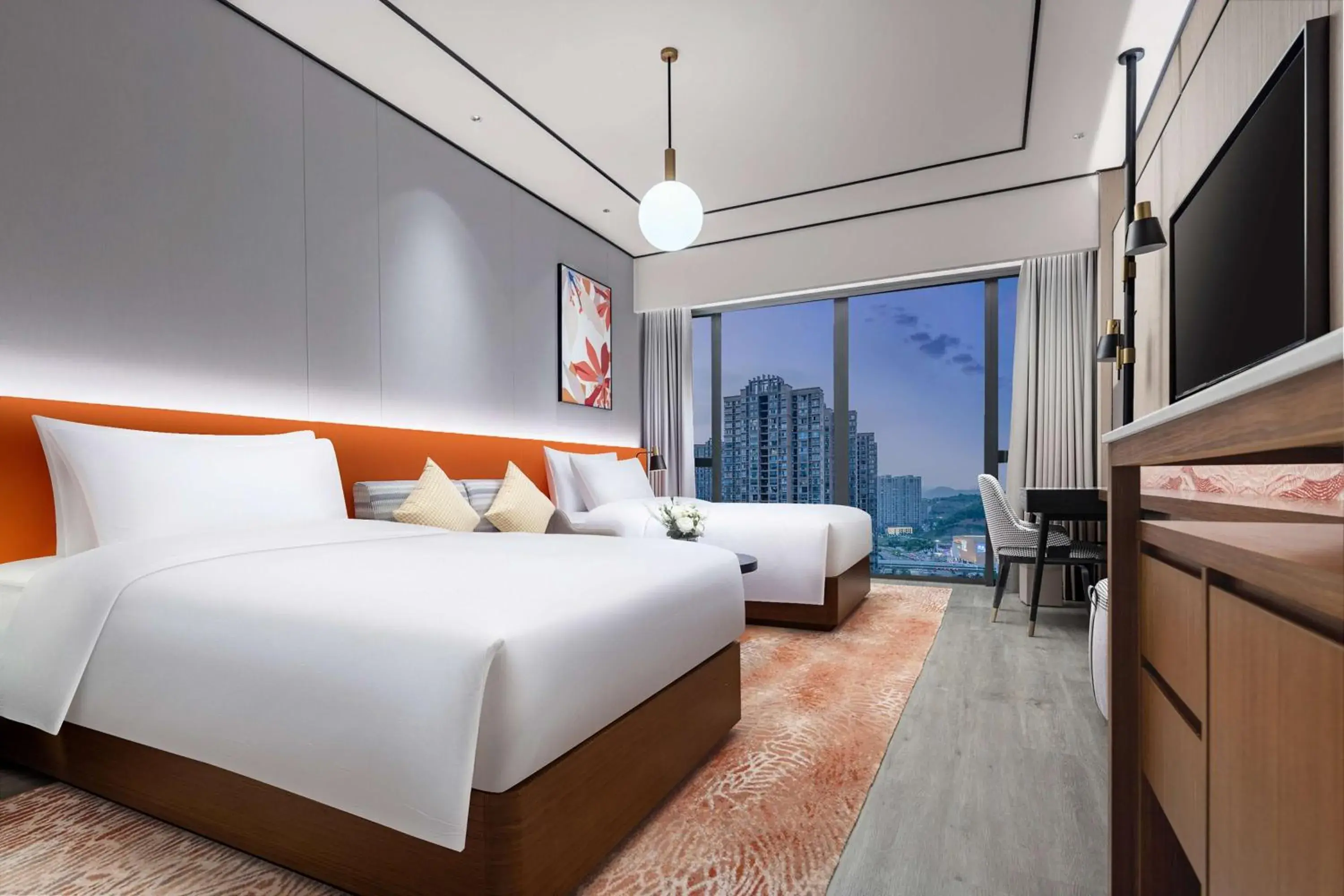 Twin Room in Hilton Garden Inn Yichang Yiling Twin Room in Hilton Garden Inn Yichang Yiling