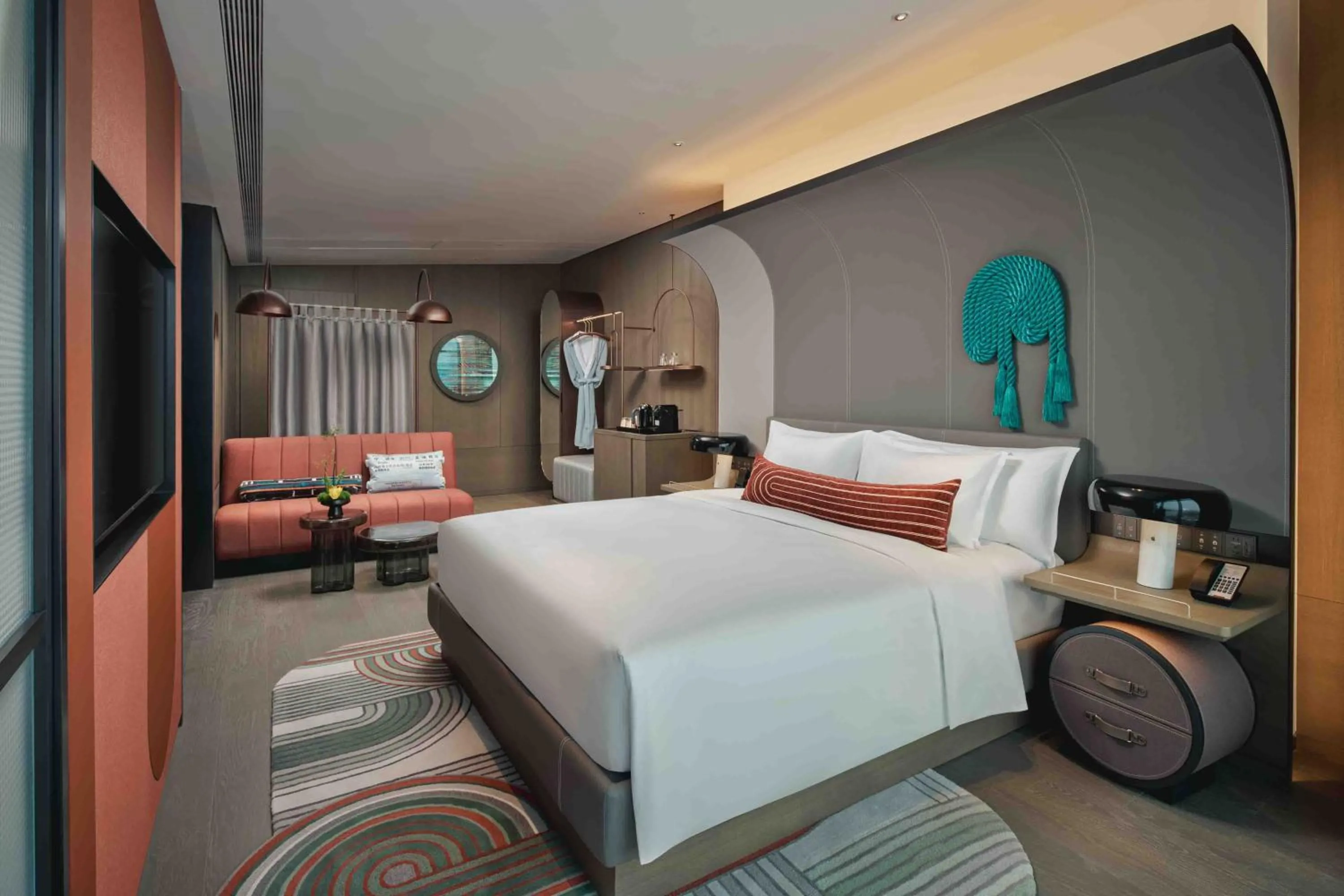 Bed in Hotel Indigo Ningbo Riverside by IHG