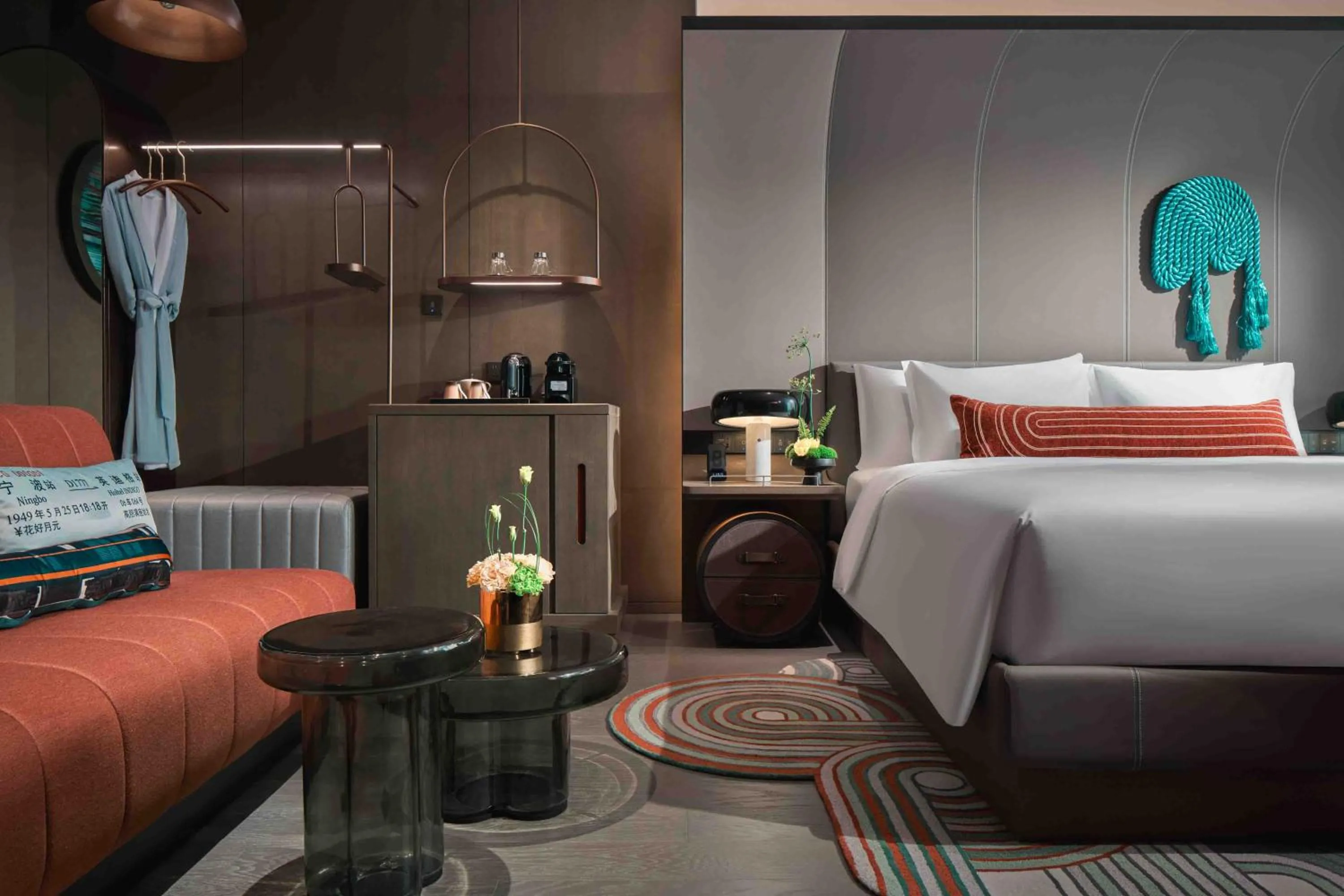Bed in Hotel Indigo Ningbo Riverside by IHG