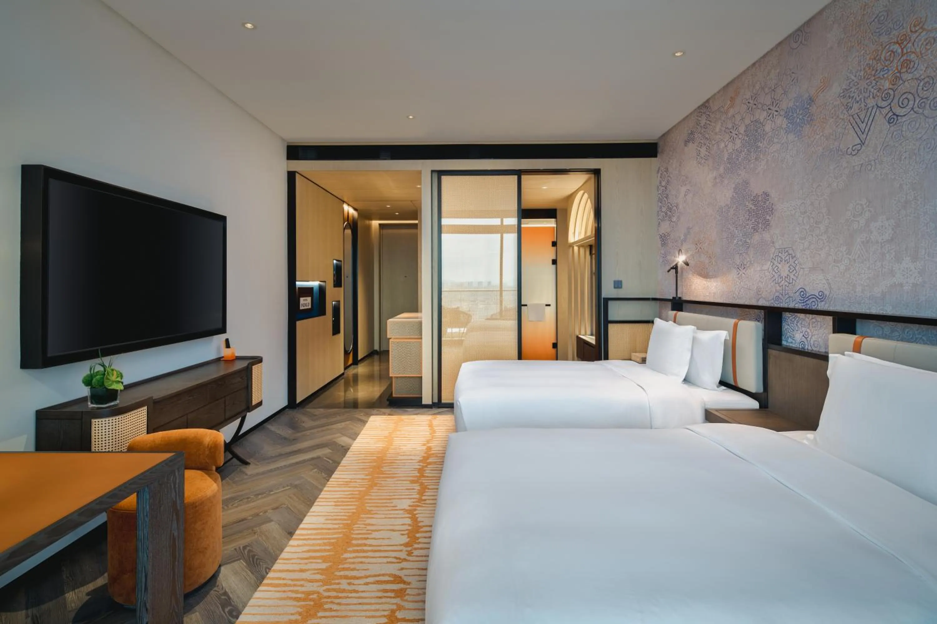 Bed in Hotel Indigo Yantai Golden Coast by IHG