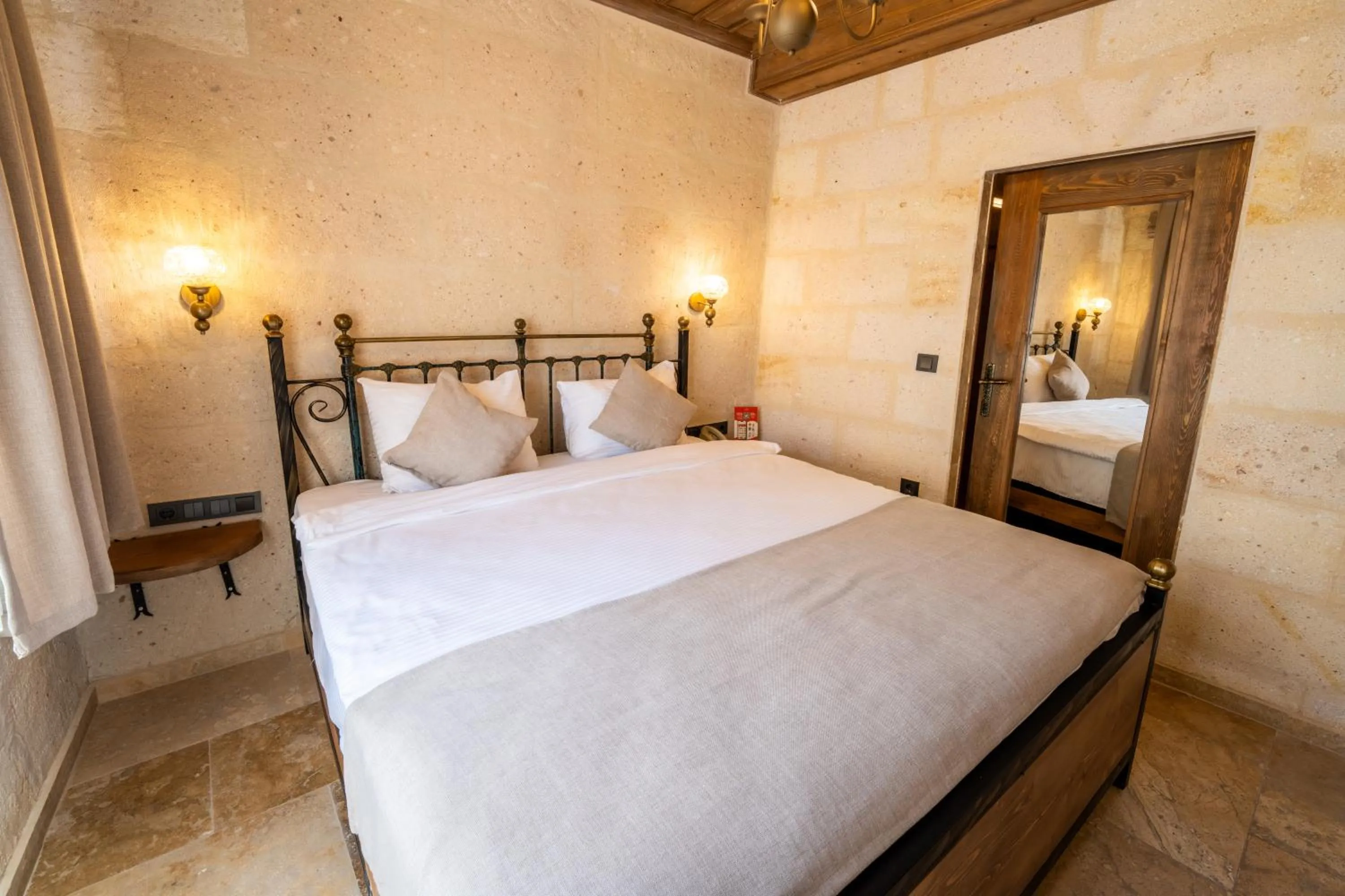 Bed in Library Cave House