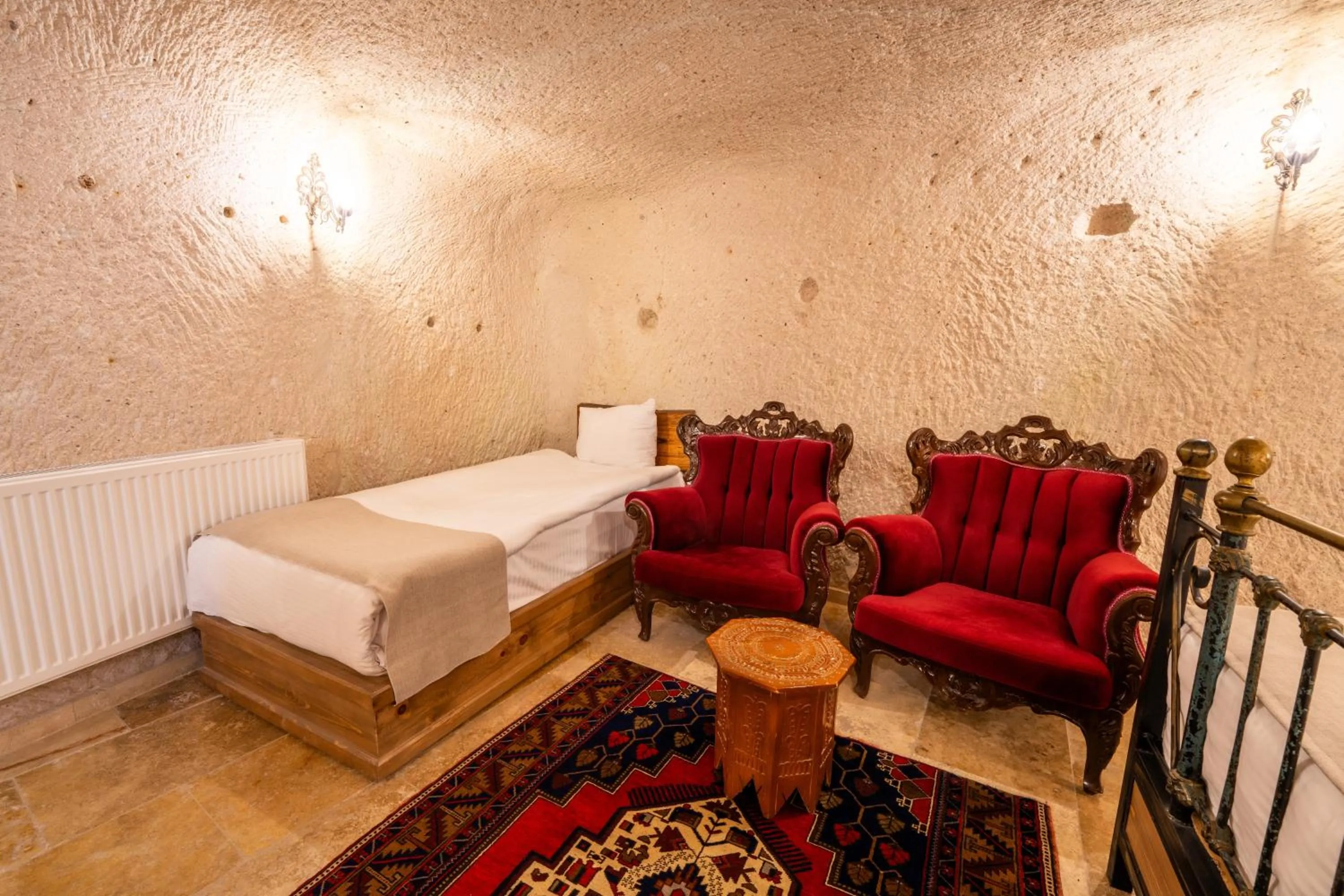 Bed in Library Cave House