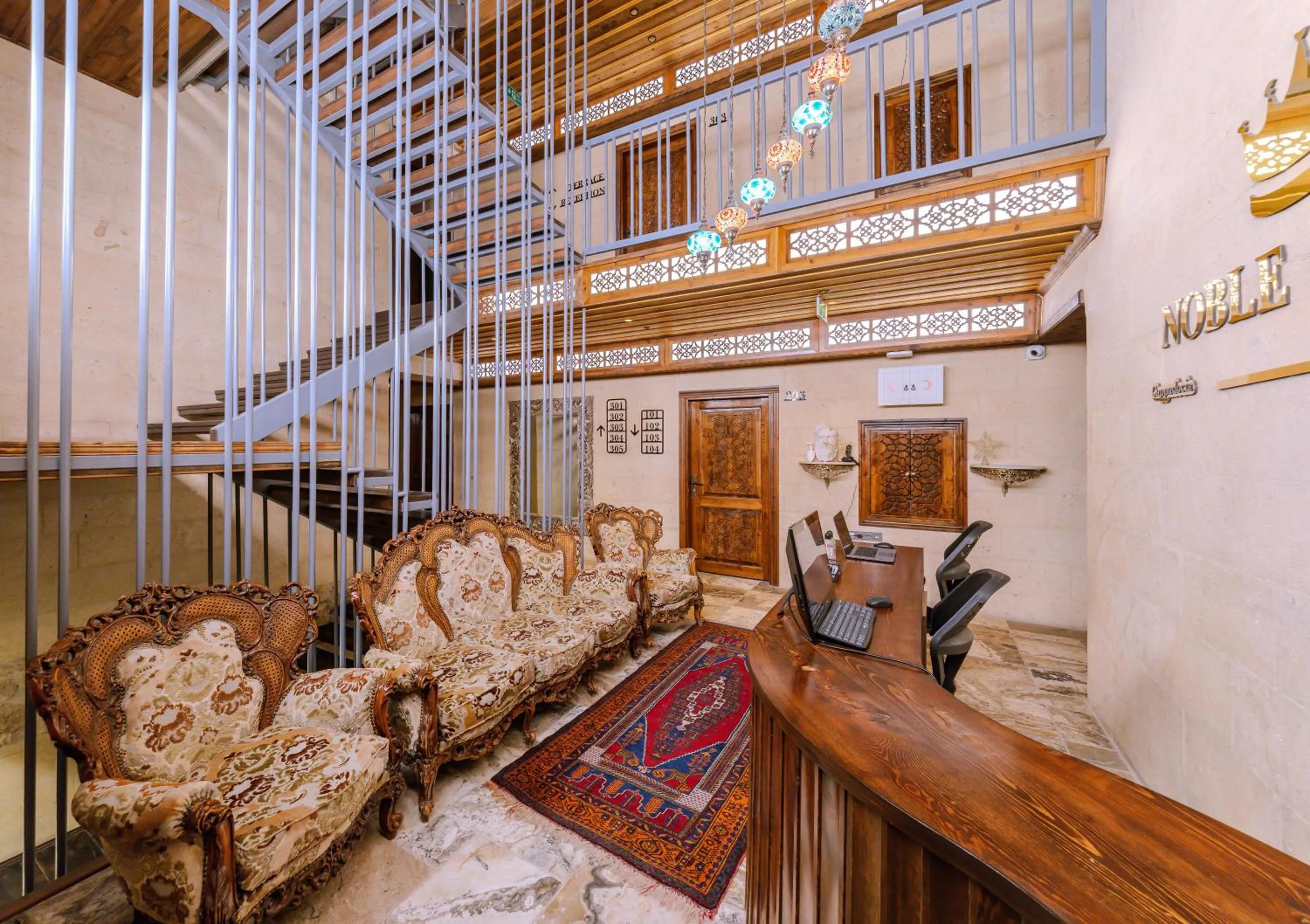 Lobby or reception in Noble Crown Stone House Cappadocia