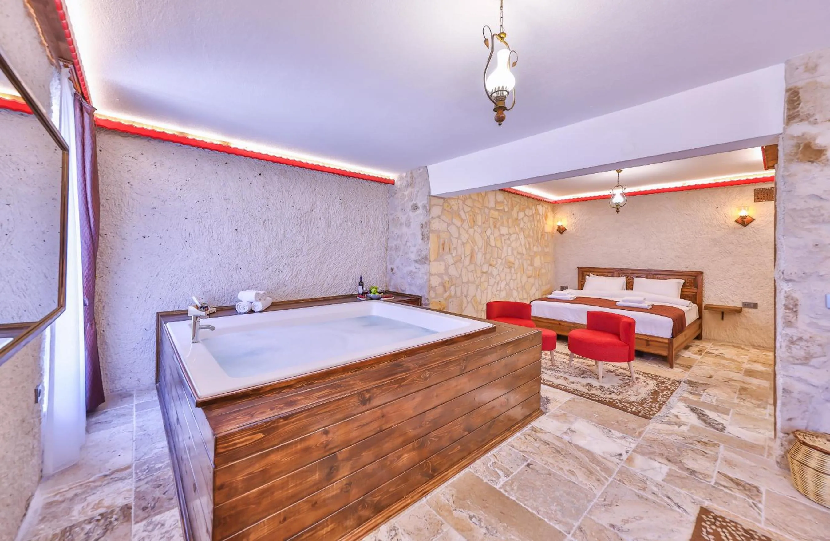 Bed in Noble Crown Stone House Cappadocia