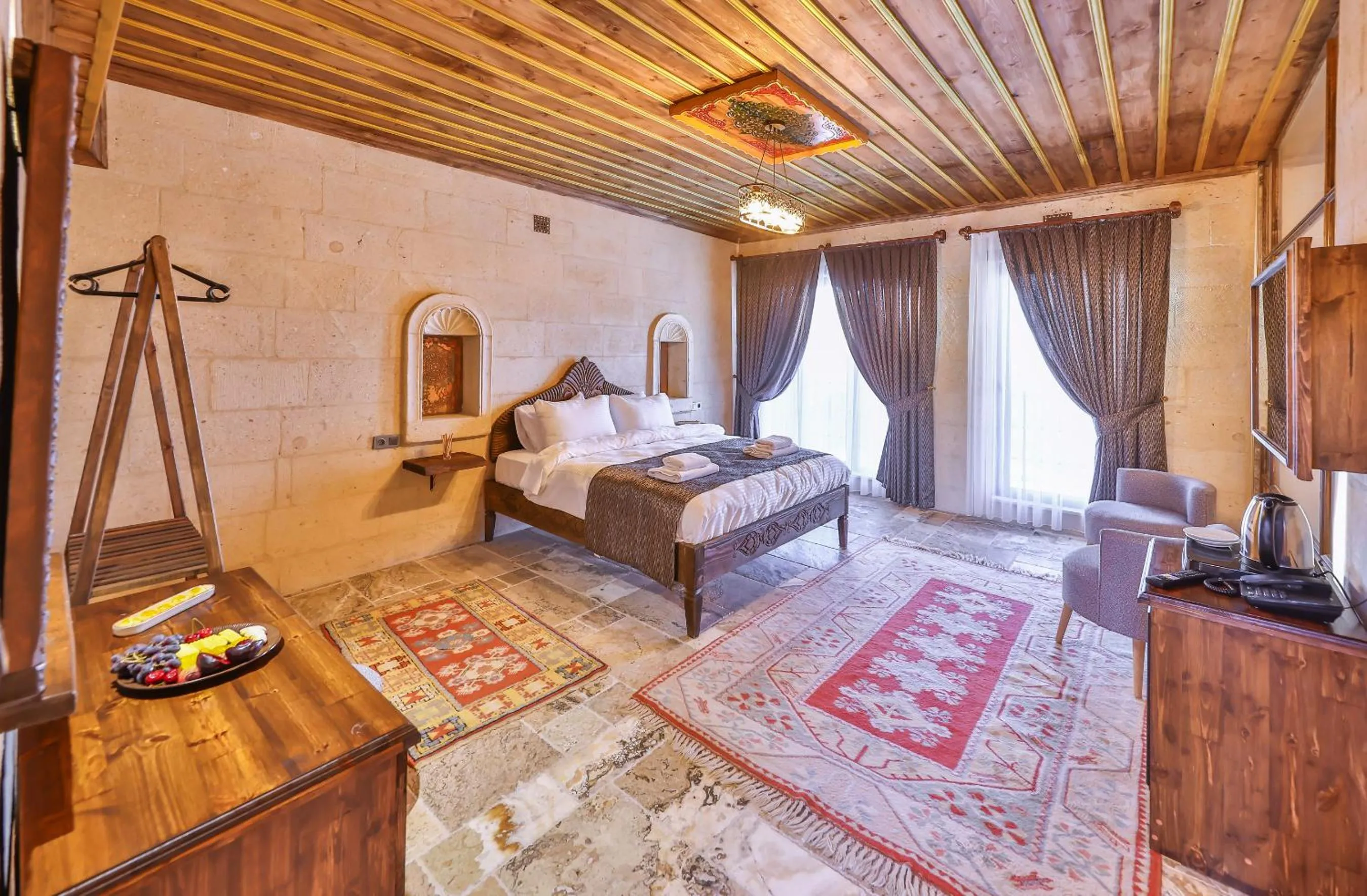 Bed in Noble Crown Stone House Cappadocia