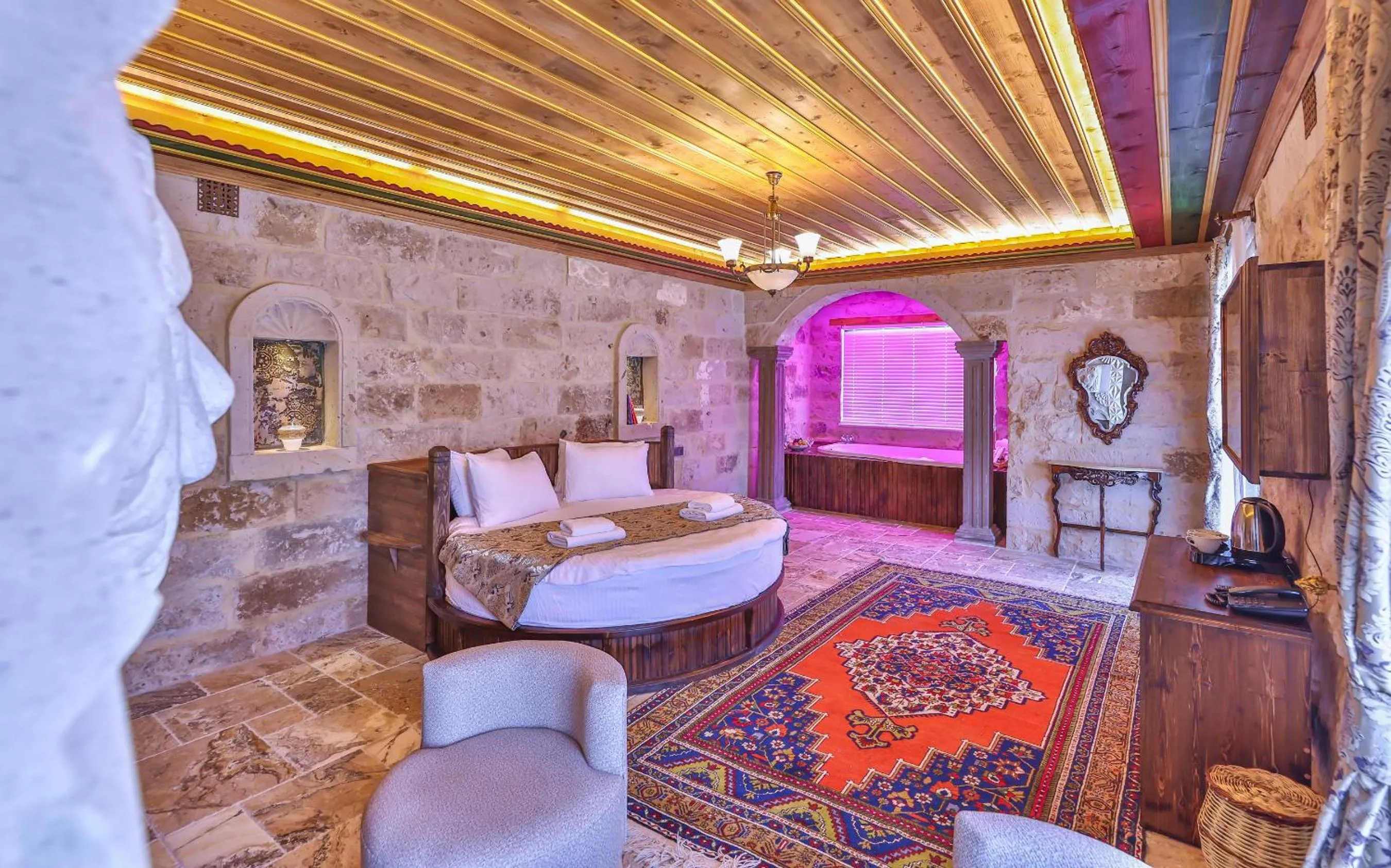 Bed in Noble Crown Stone House Cappadocia