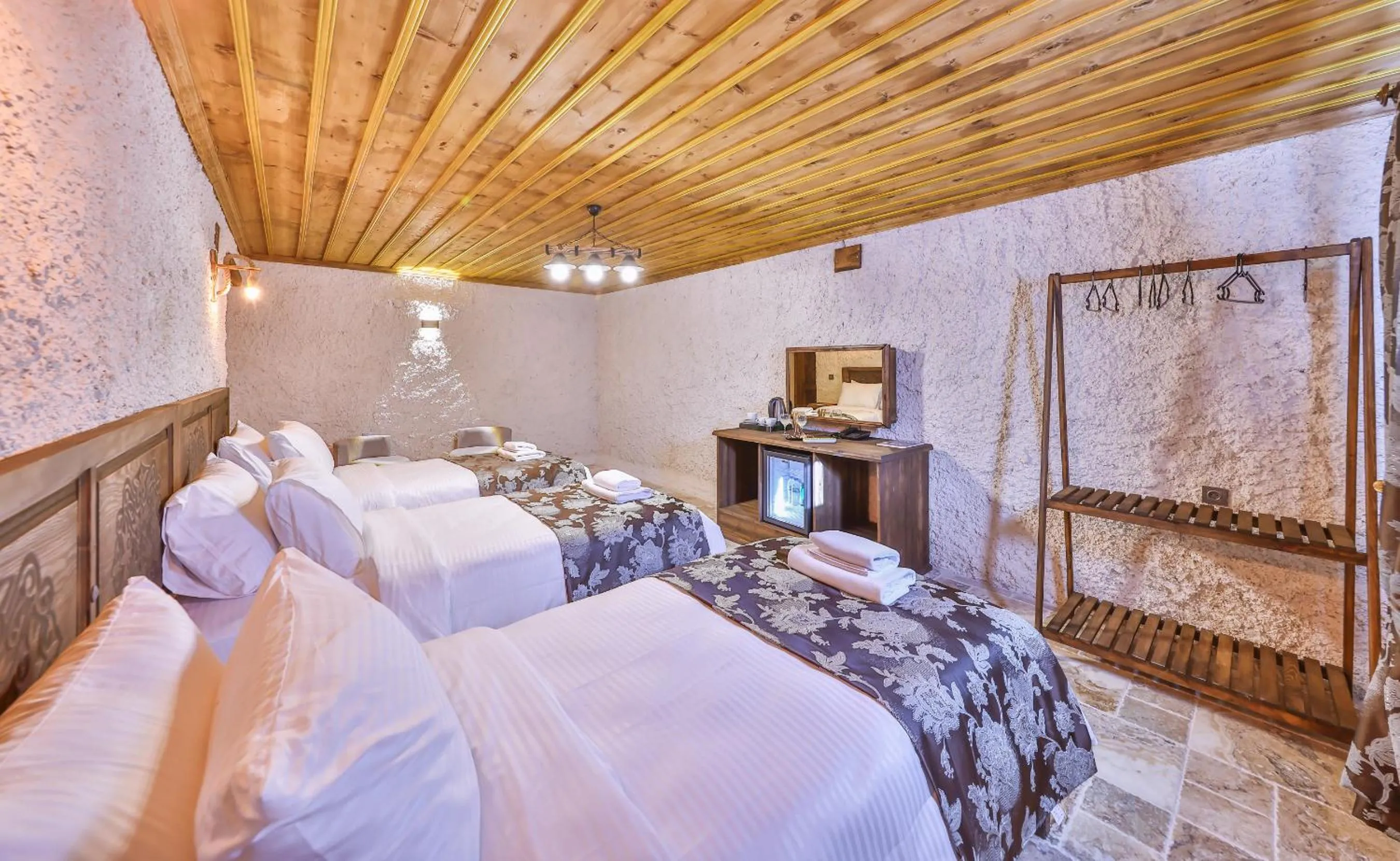 Bed in Noble Crown Stone House Cappadocia