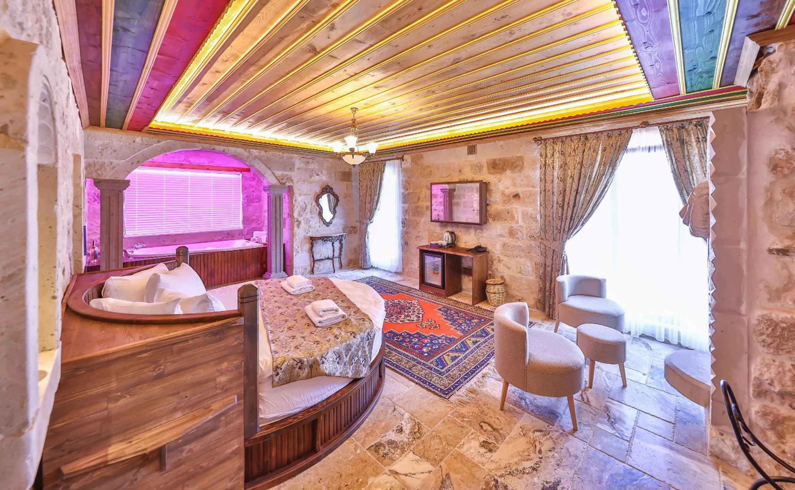 Bed in Noble Crown Stone House Cappadocia
