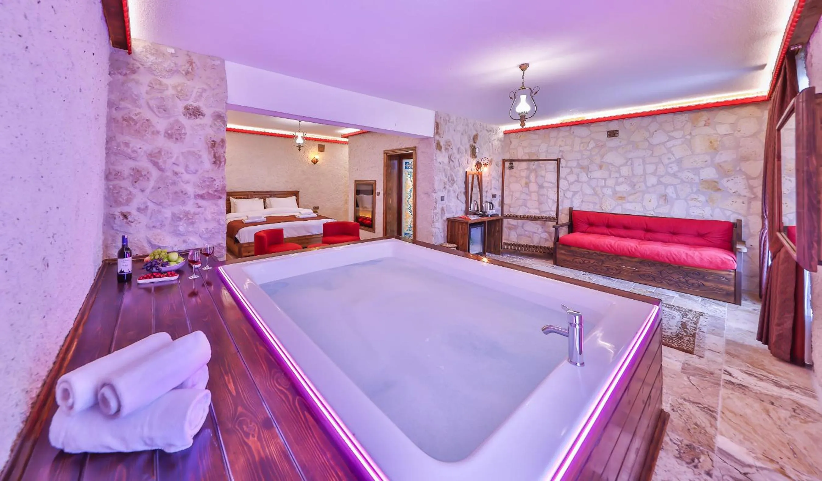 Bed in Noble Crown Stone House Cappadocia