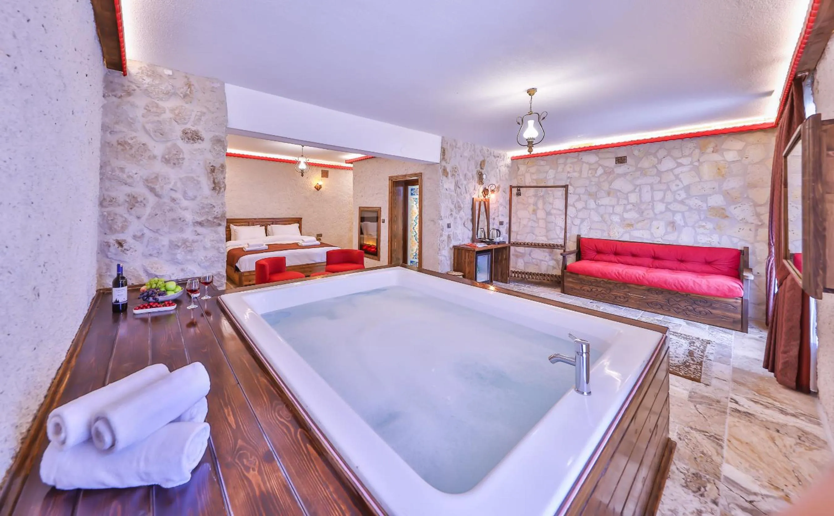 Bed in Noble Crown Stone House Cappadocia