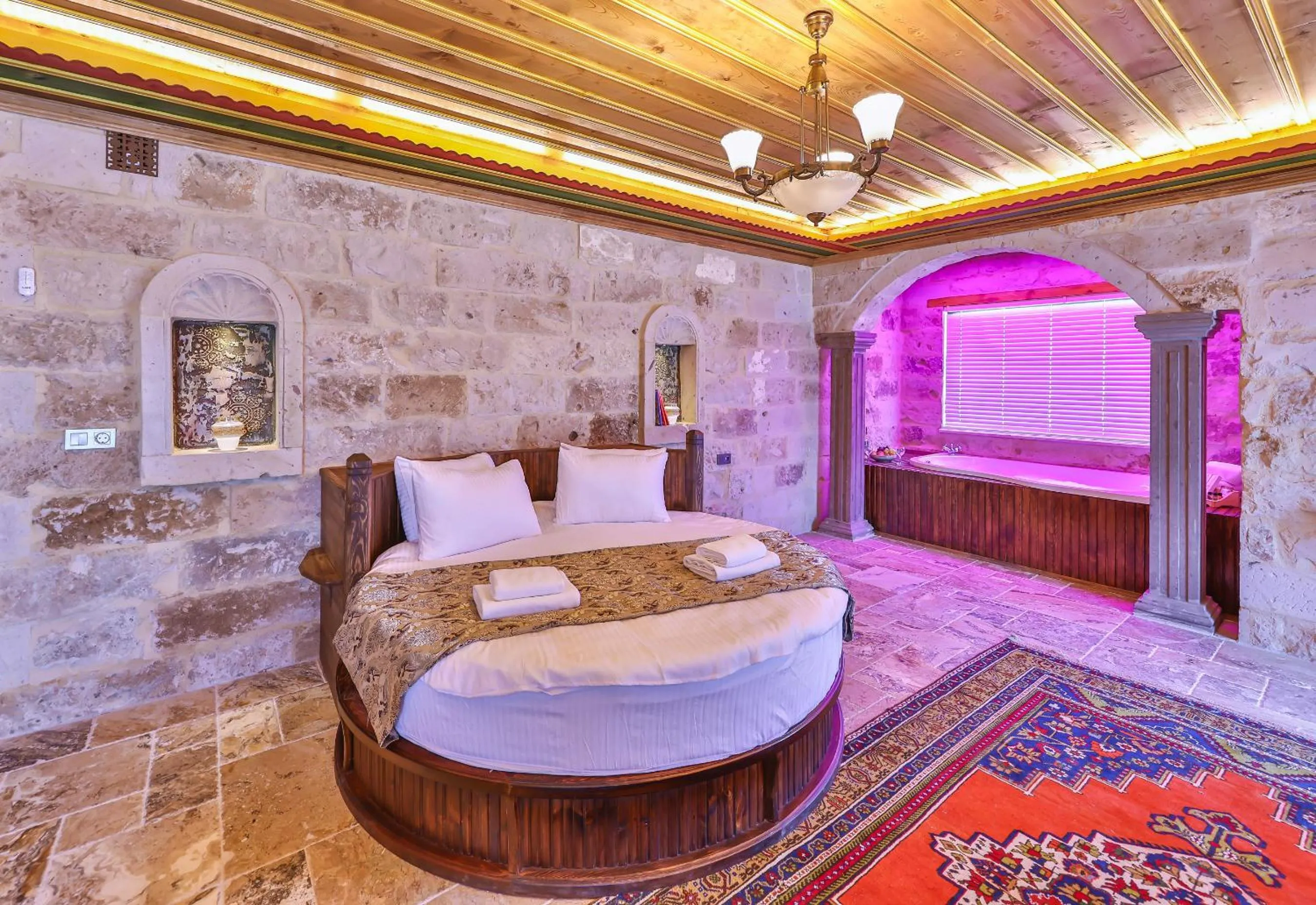 Bed in Noble Crown Stone House Cappadocia