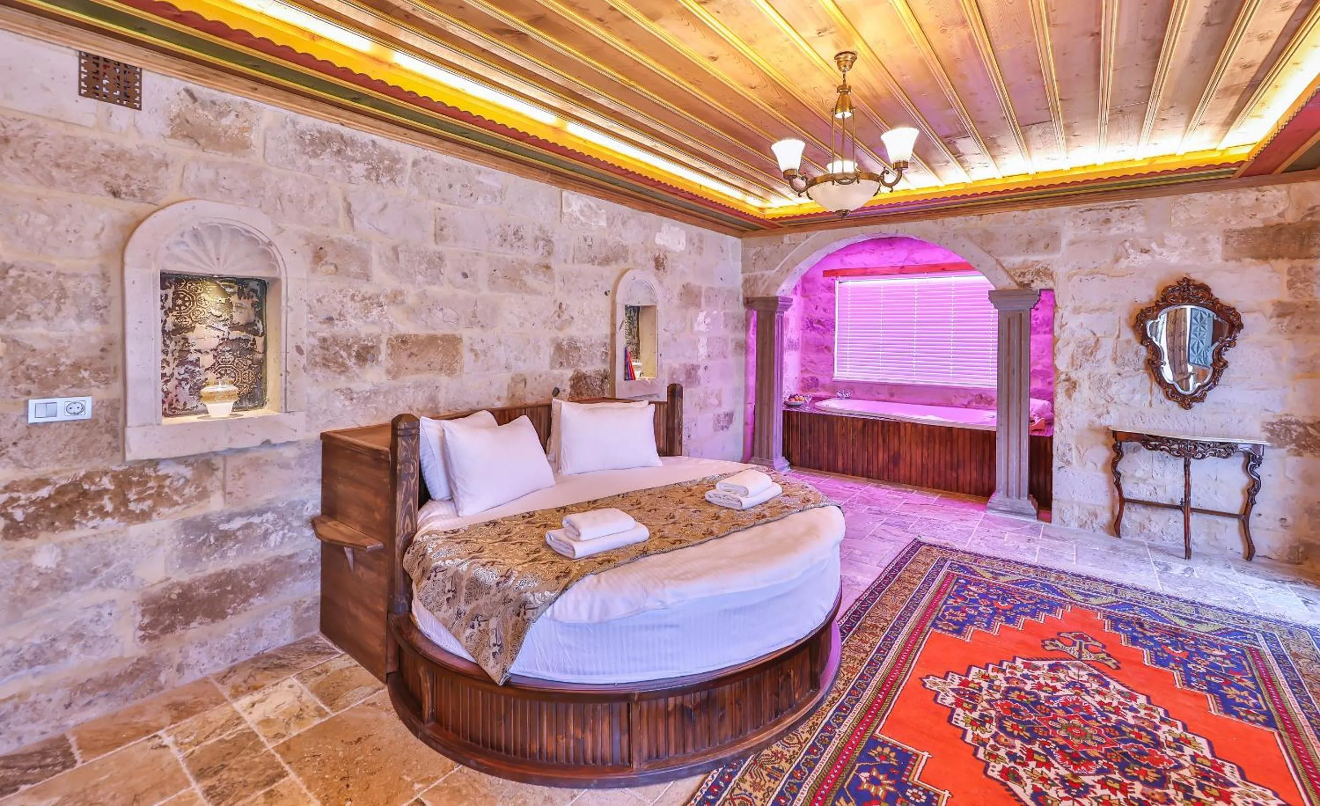 Bed in Noble Crown Stone House Cappadocia