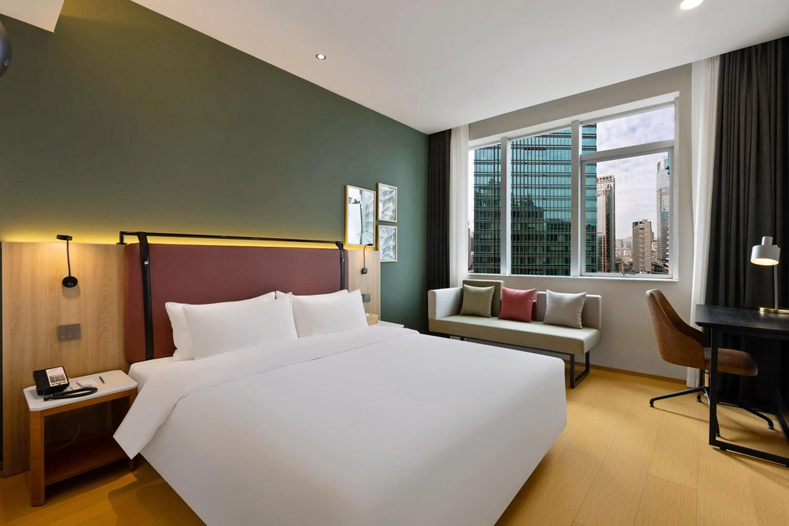 Bed in Campanile Chongqing Jiefangbei Pedestrian Street Hongya Cave