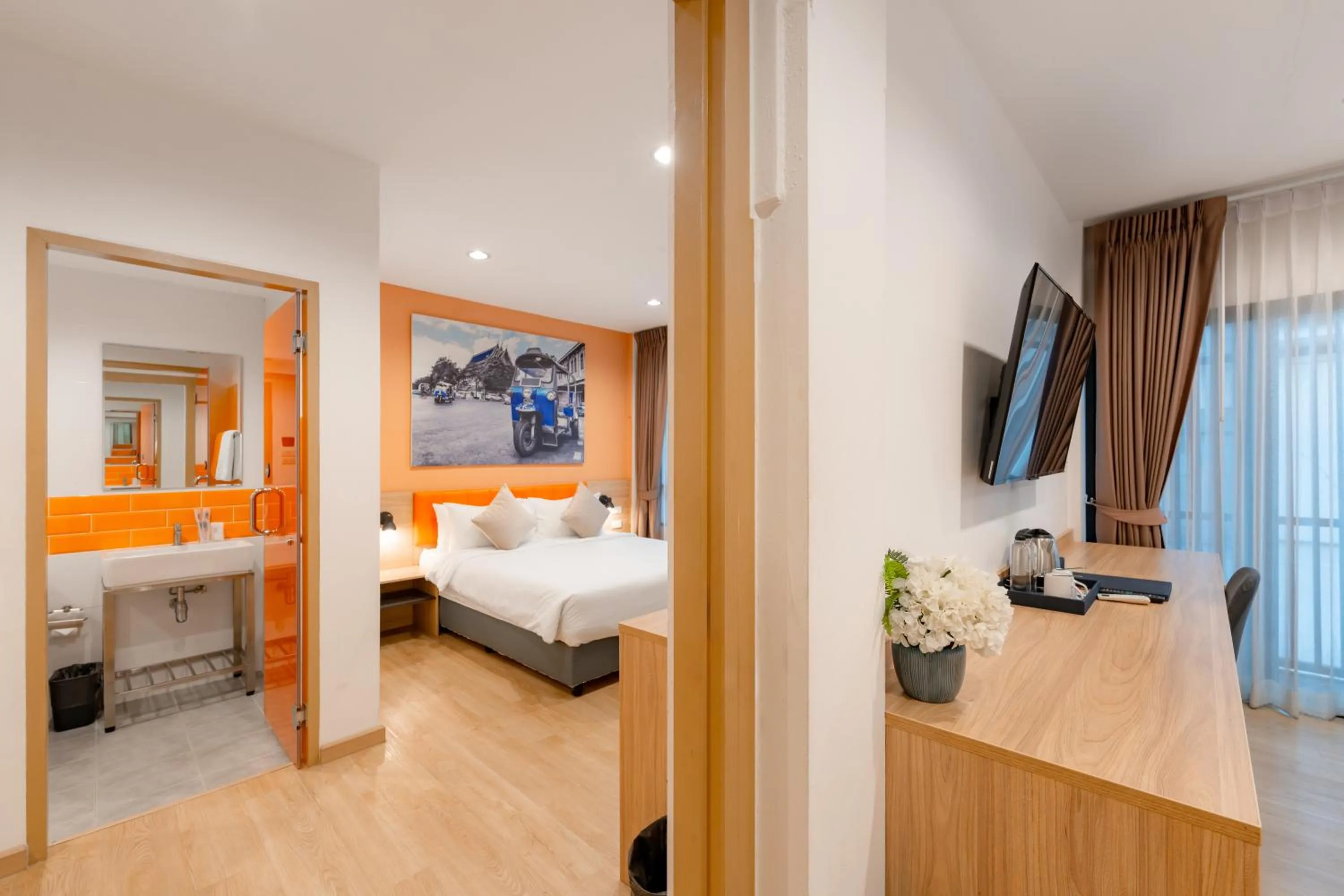 Bedroom, Bed in Moji Don Mueang Airport Hotel - Bangkok