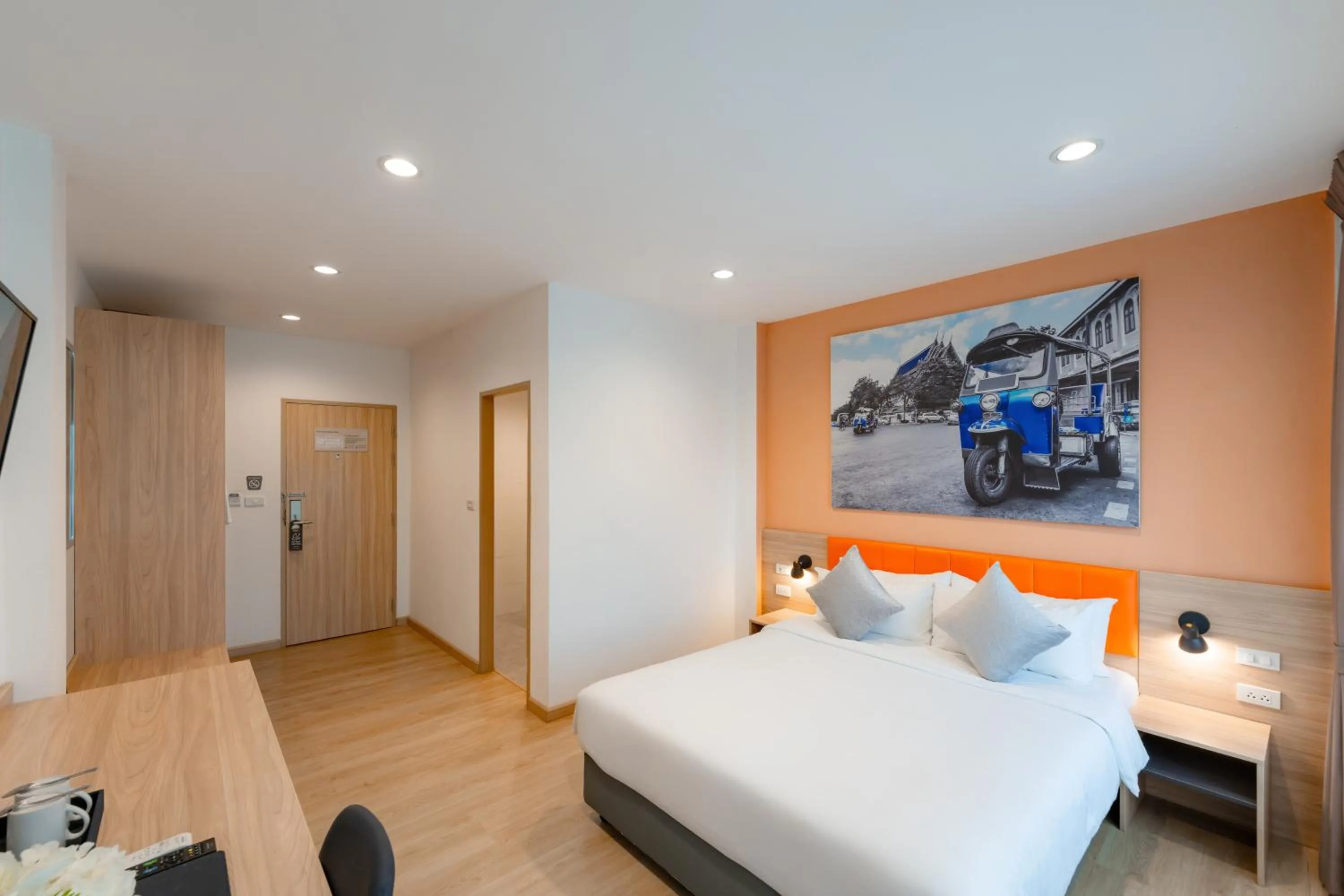 Bedroom, Bed in Moji Don Mueang Airport Hotel - Bangkok